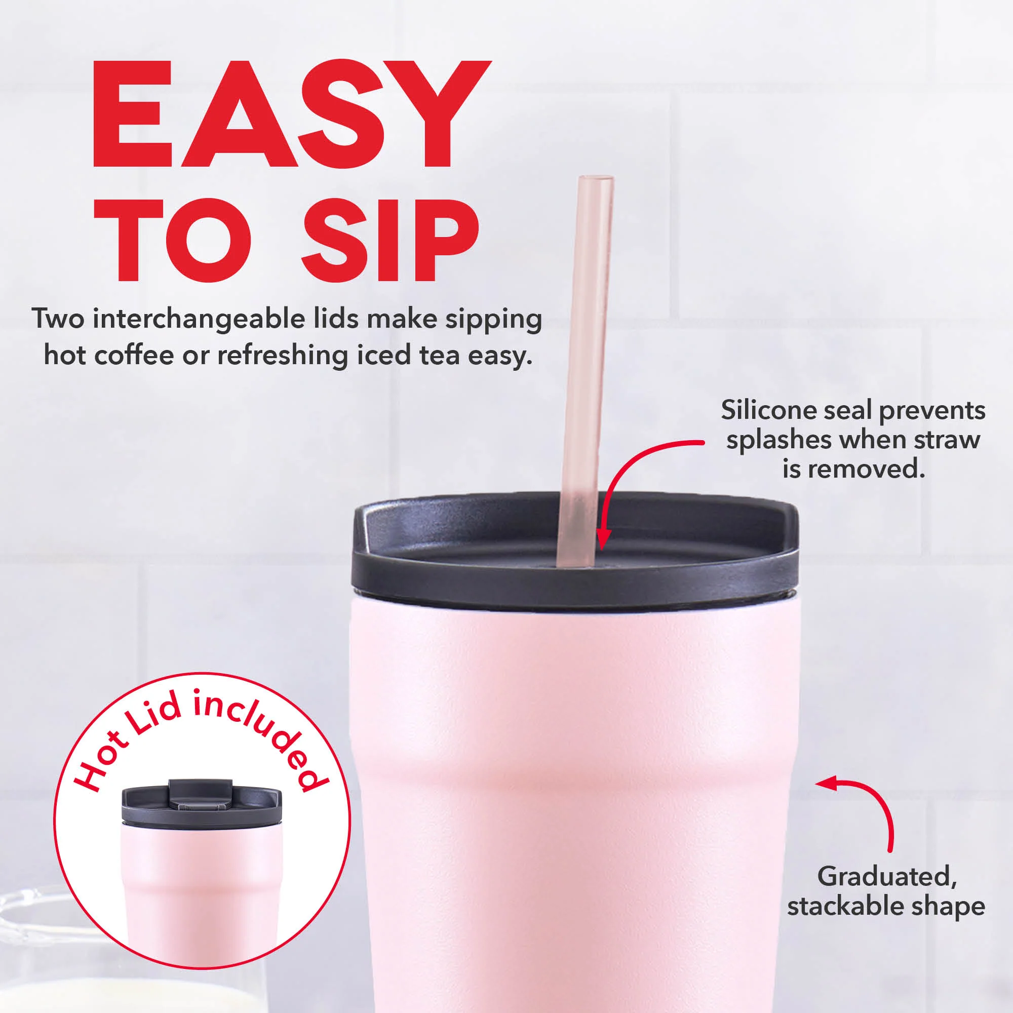 2-in-1 Spill-Proof Insulated Tumbler - Image 20