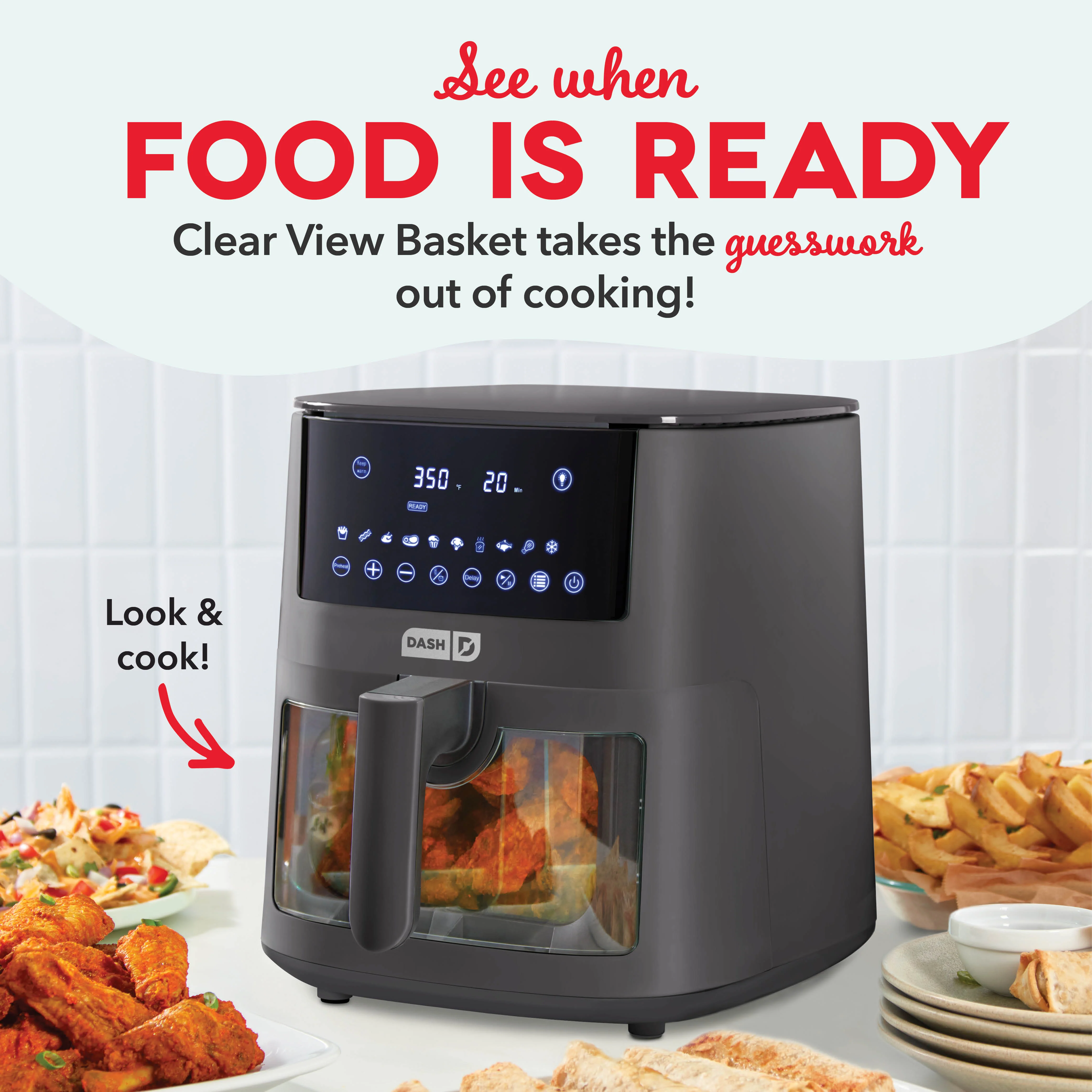 7qt Clear View Digital Air Fryer - Image 3