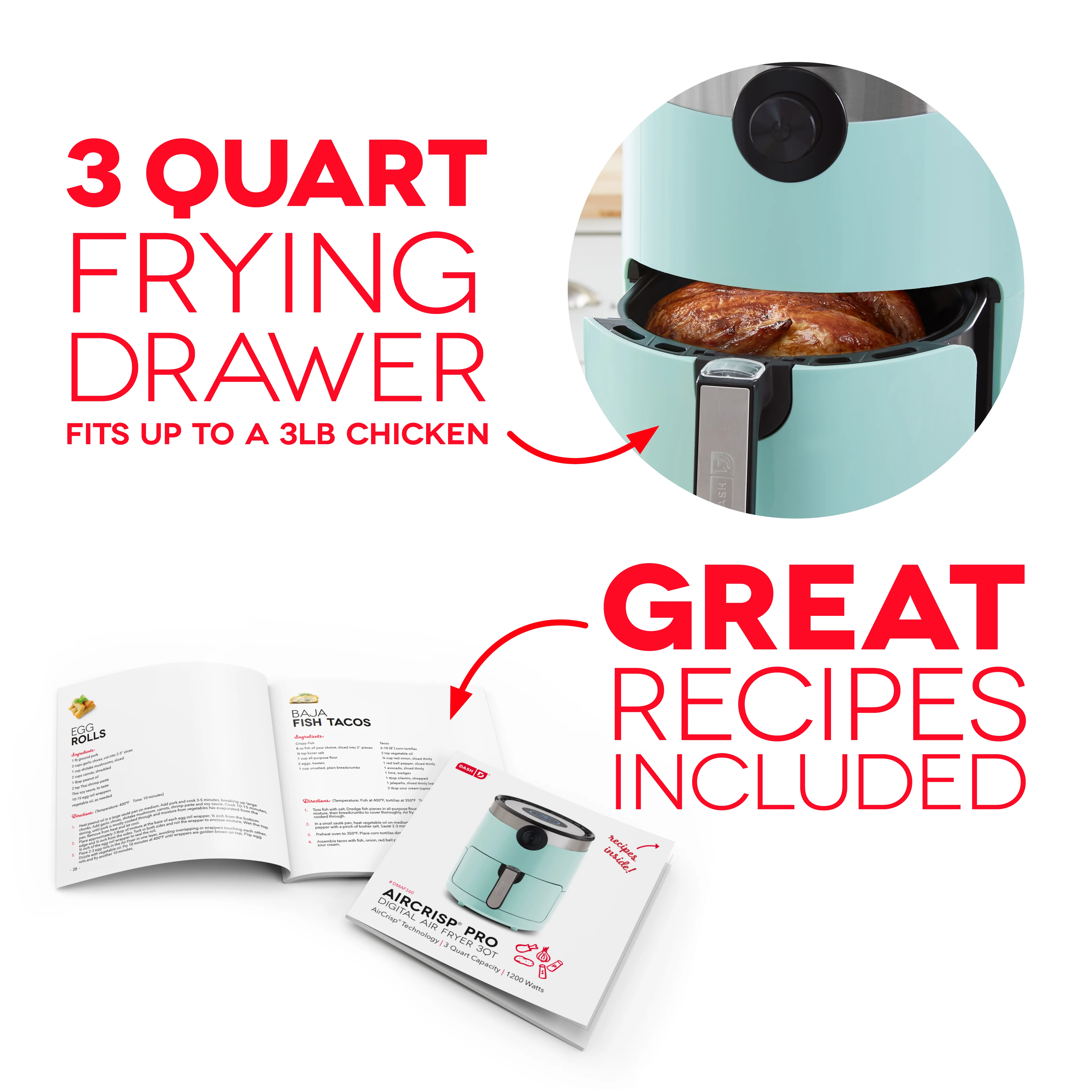 Aircrisp® Pro Digital Air Fryer 3Qt. - Image 6