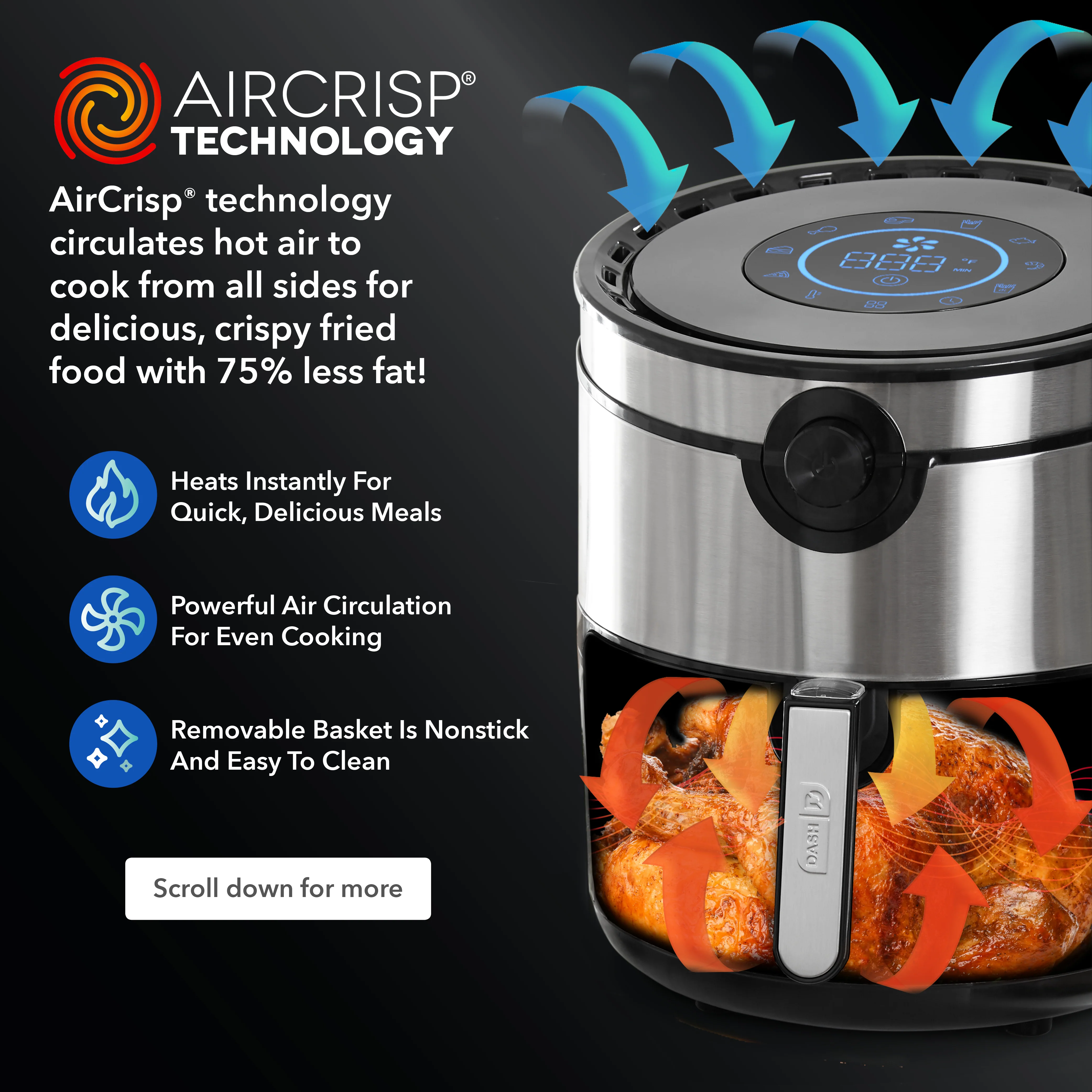 Aircrisp® Pro Digital Air Fryer 6Qt. - Image 4
