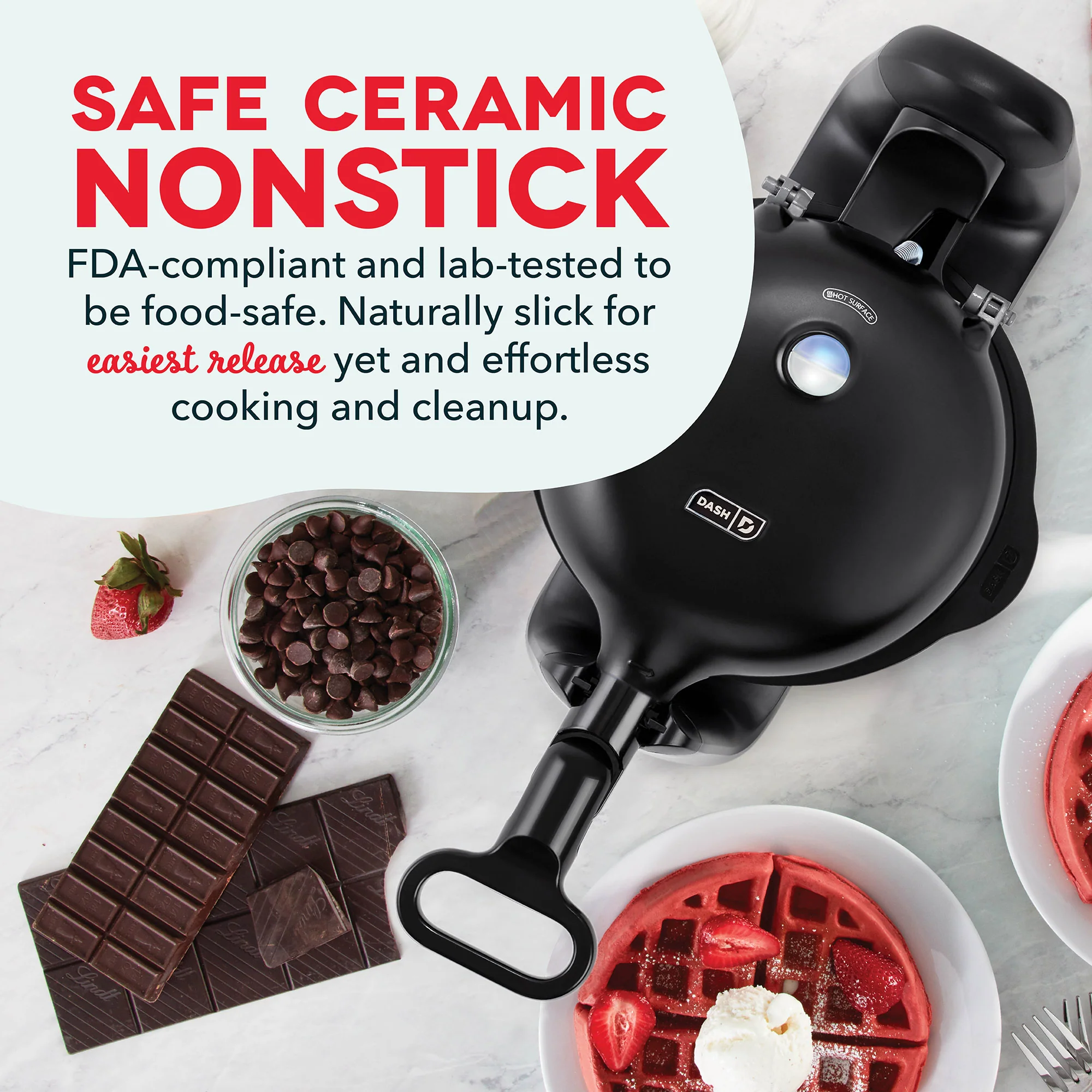 Ceramic Nonstick Flip Belgian Waffle Maker - Image 18
