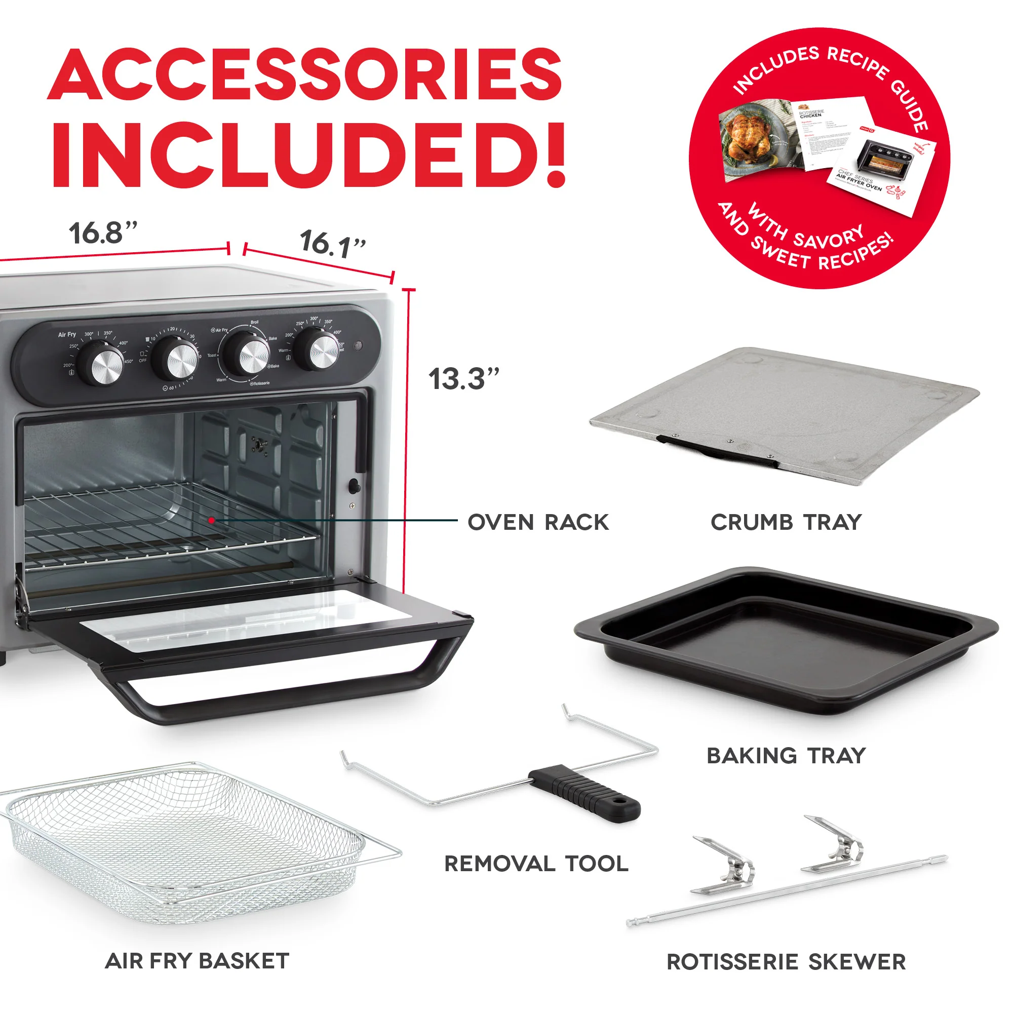 Chef Series Air Fryer Oven With Rotisserie 23L - Image 12