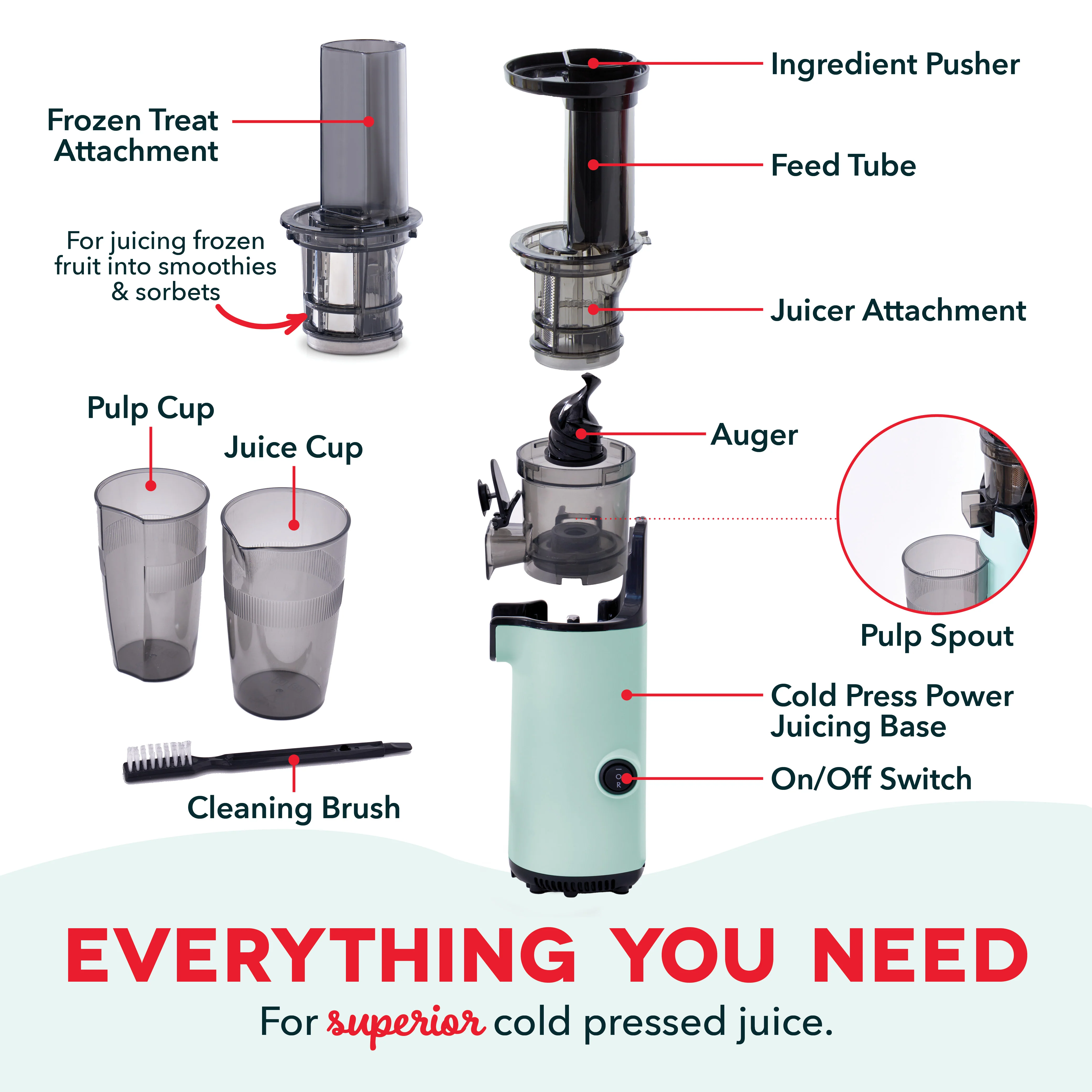 Compact Cold Press Power Juicer - Image 25
