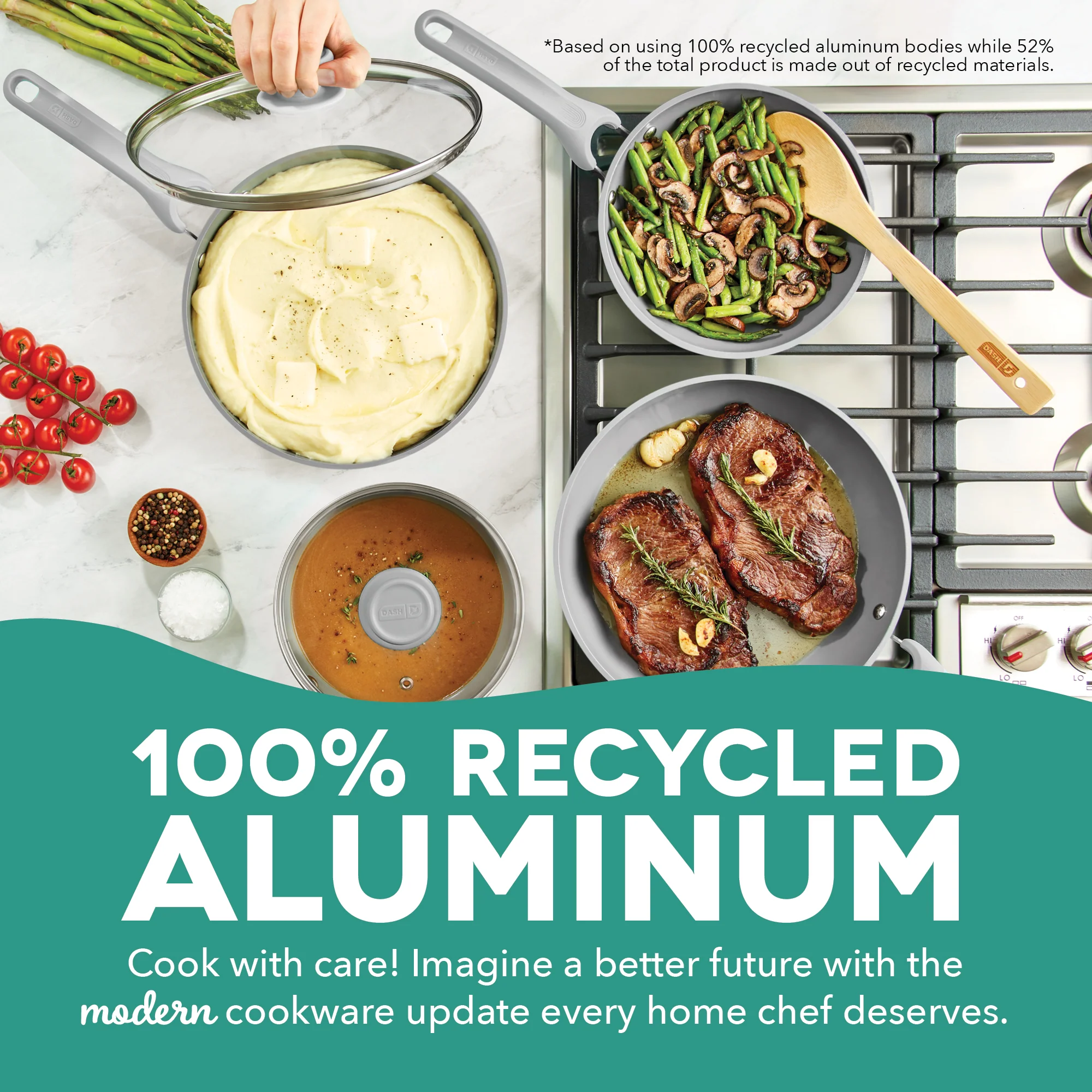 Dream Green Recycled Aluminum 15pc Cookware Set - Image 11
