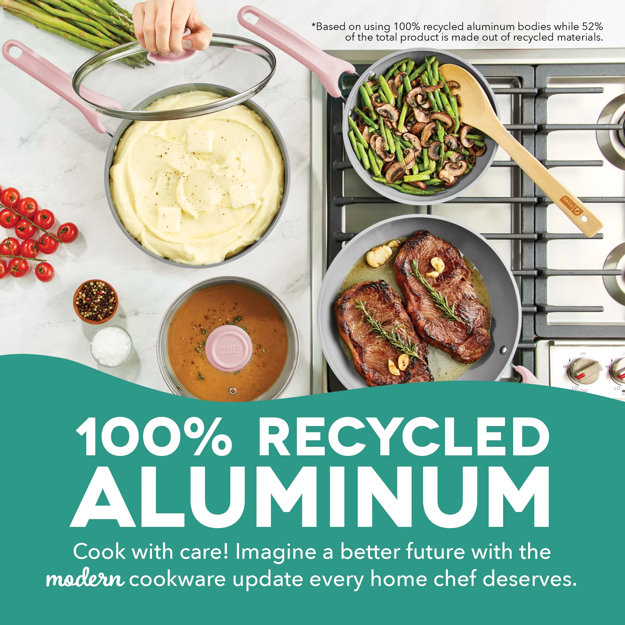 Dream Green Recycled Aluminum 15pc Cookware Set - Image 18