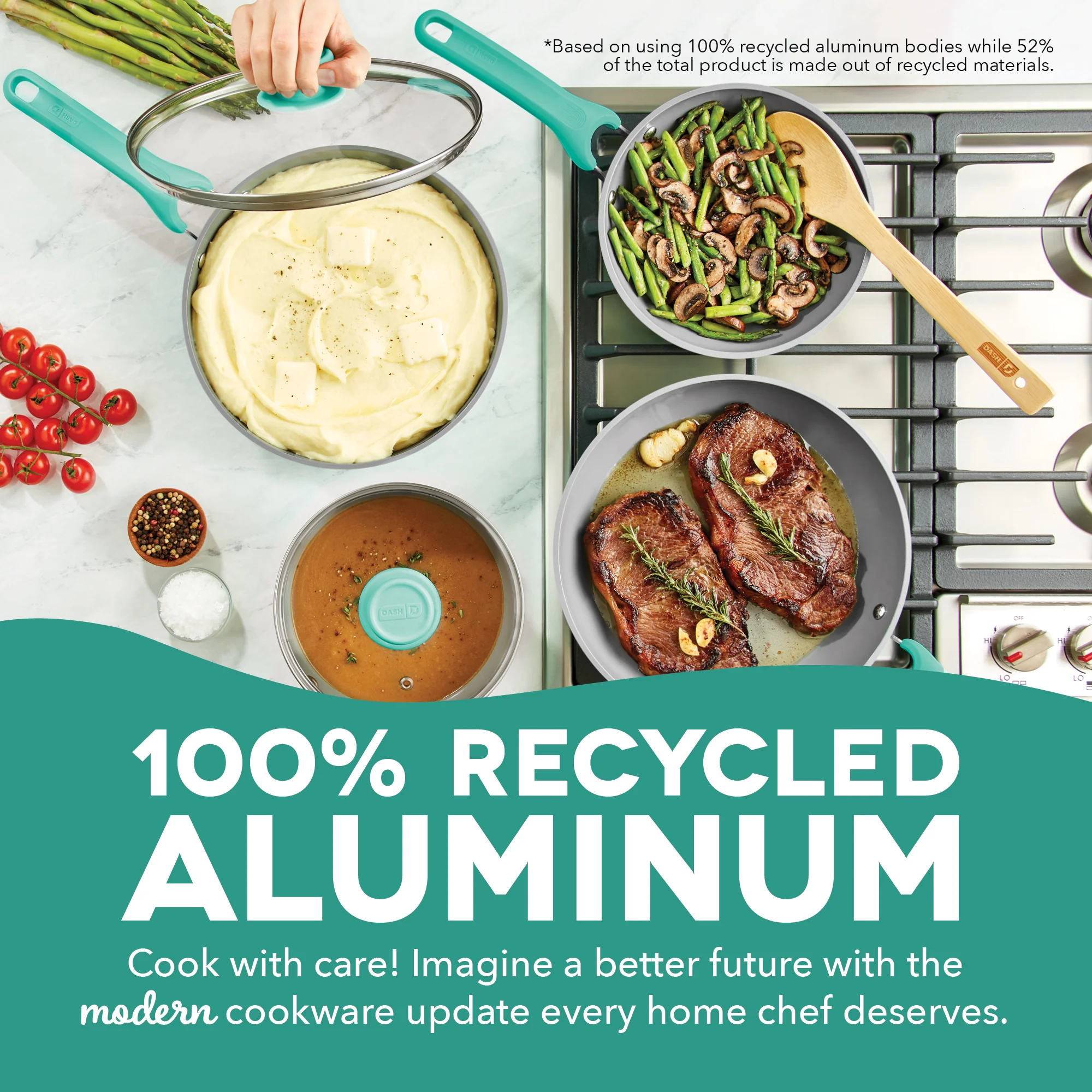 Dream Green Recycled Aluminum 15pc Cookware Set - Image 4