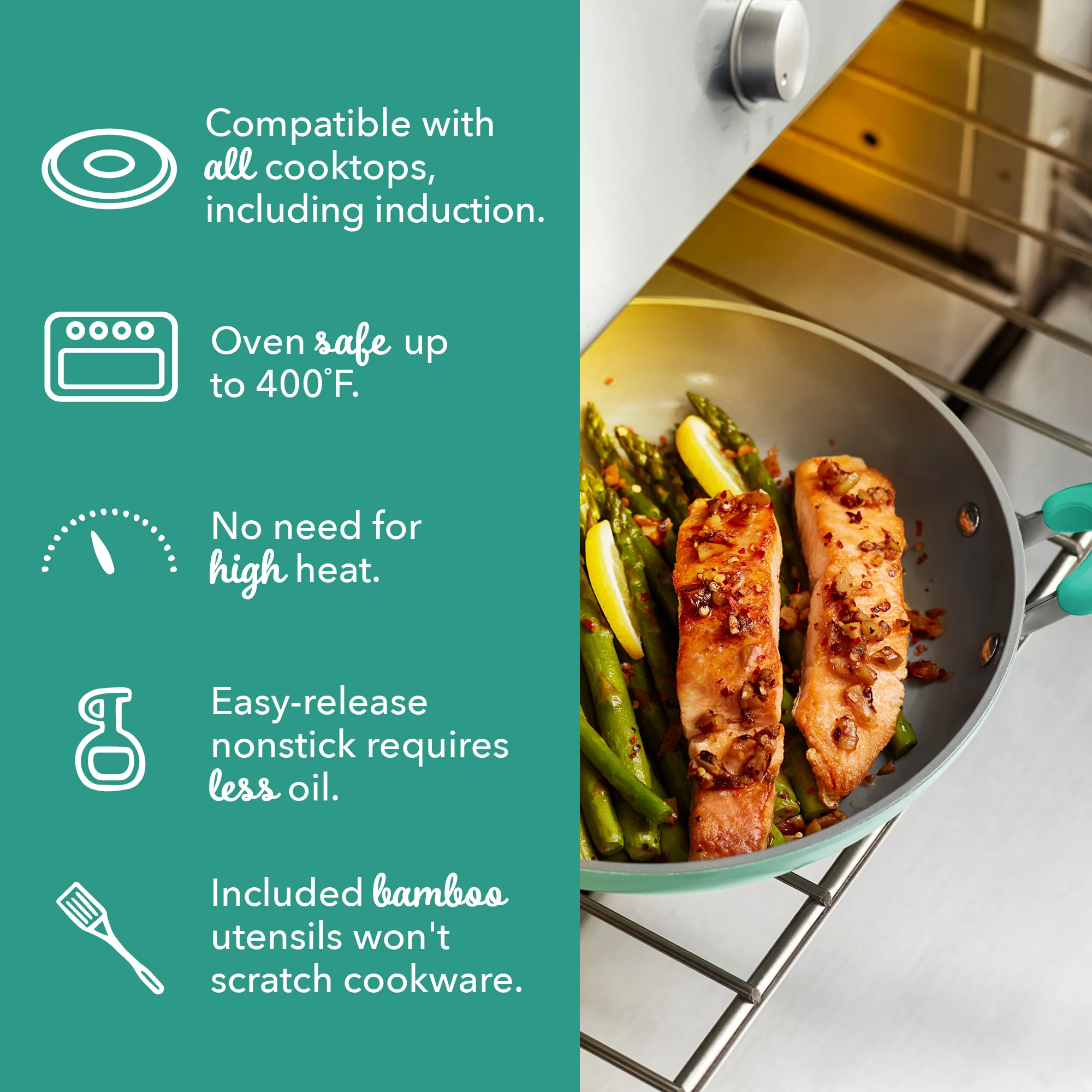 Dream Green Recycled Aluminum 15pc Cookware Set - Image 8