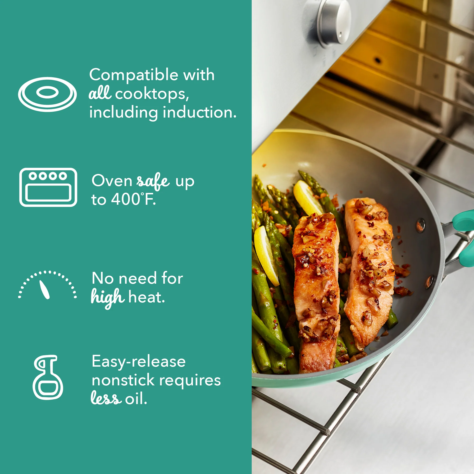 Dash Dream Green Recycled Aluminum 9.5"/11" Fry Pan Set - Image 6