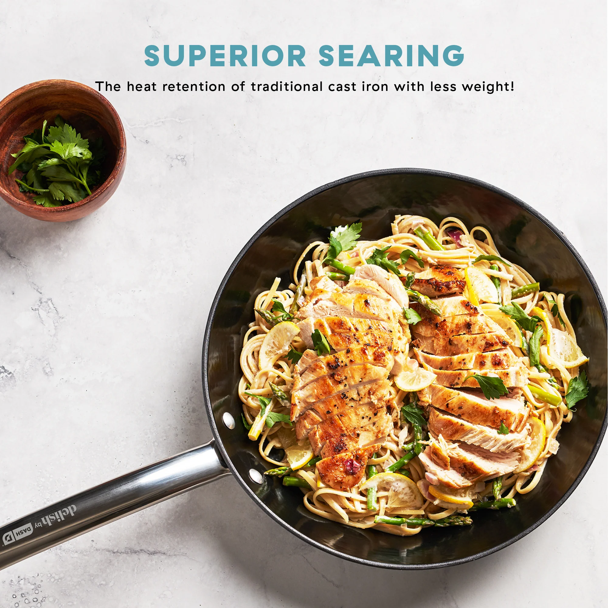 Delish by Dash 10" Lightweight Cast Iron Skillet - Image 14