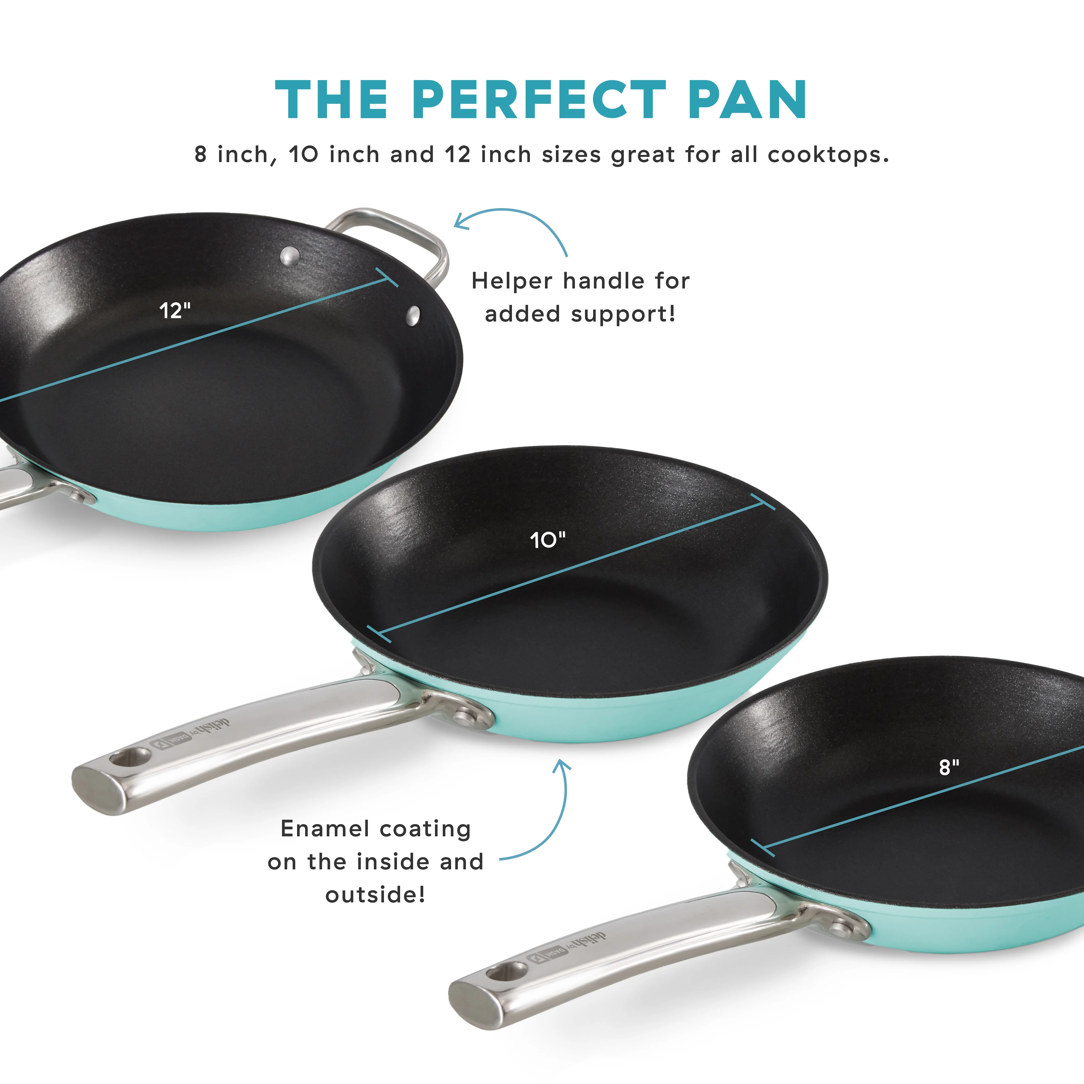 Delish by Dash 10" Lightweight Cast Iron Skillet - Image 5