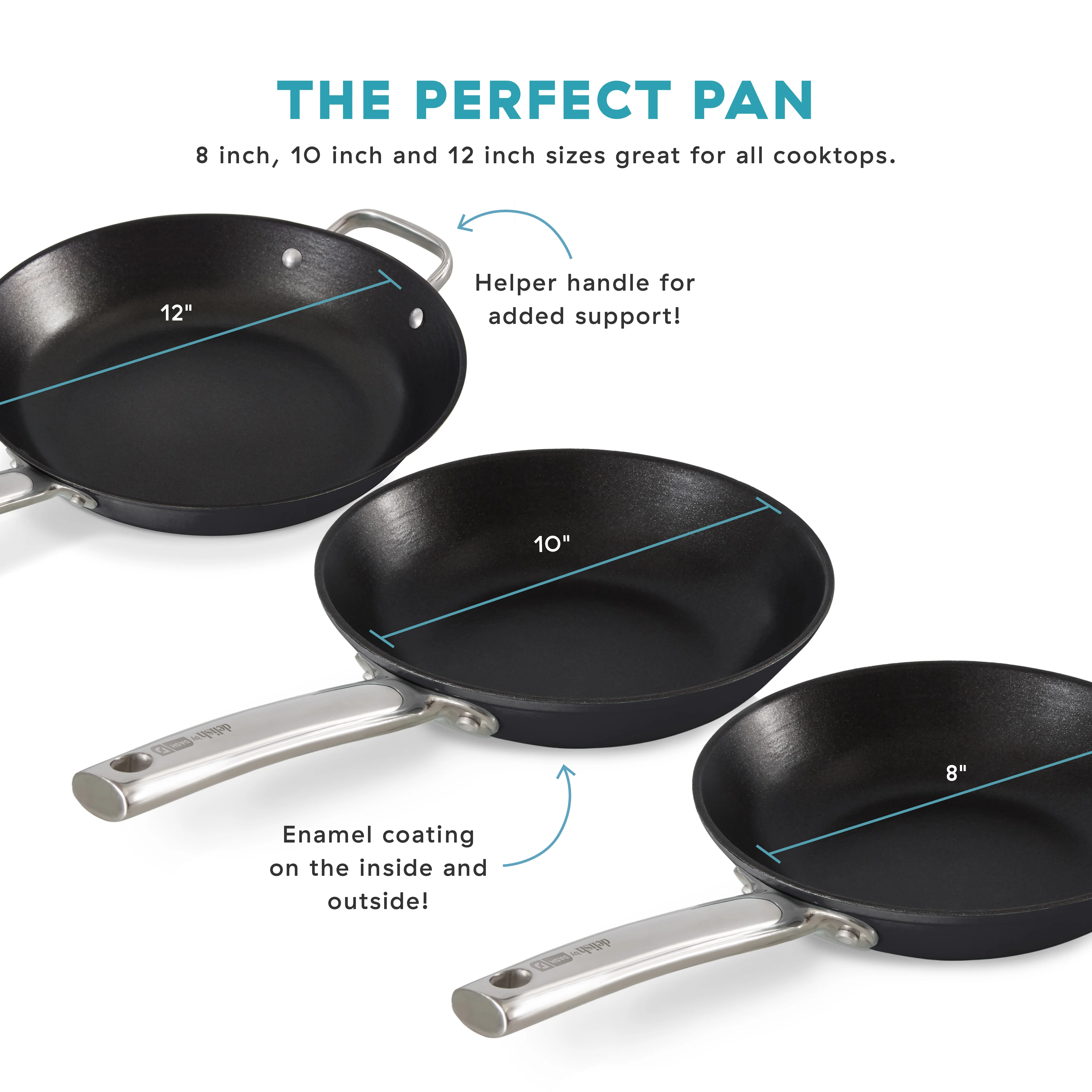 Delish by Dash 8" Lightweight Cast Iron Skillet - Image 11