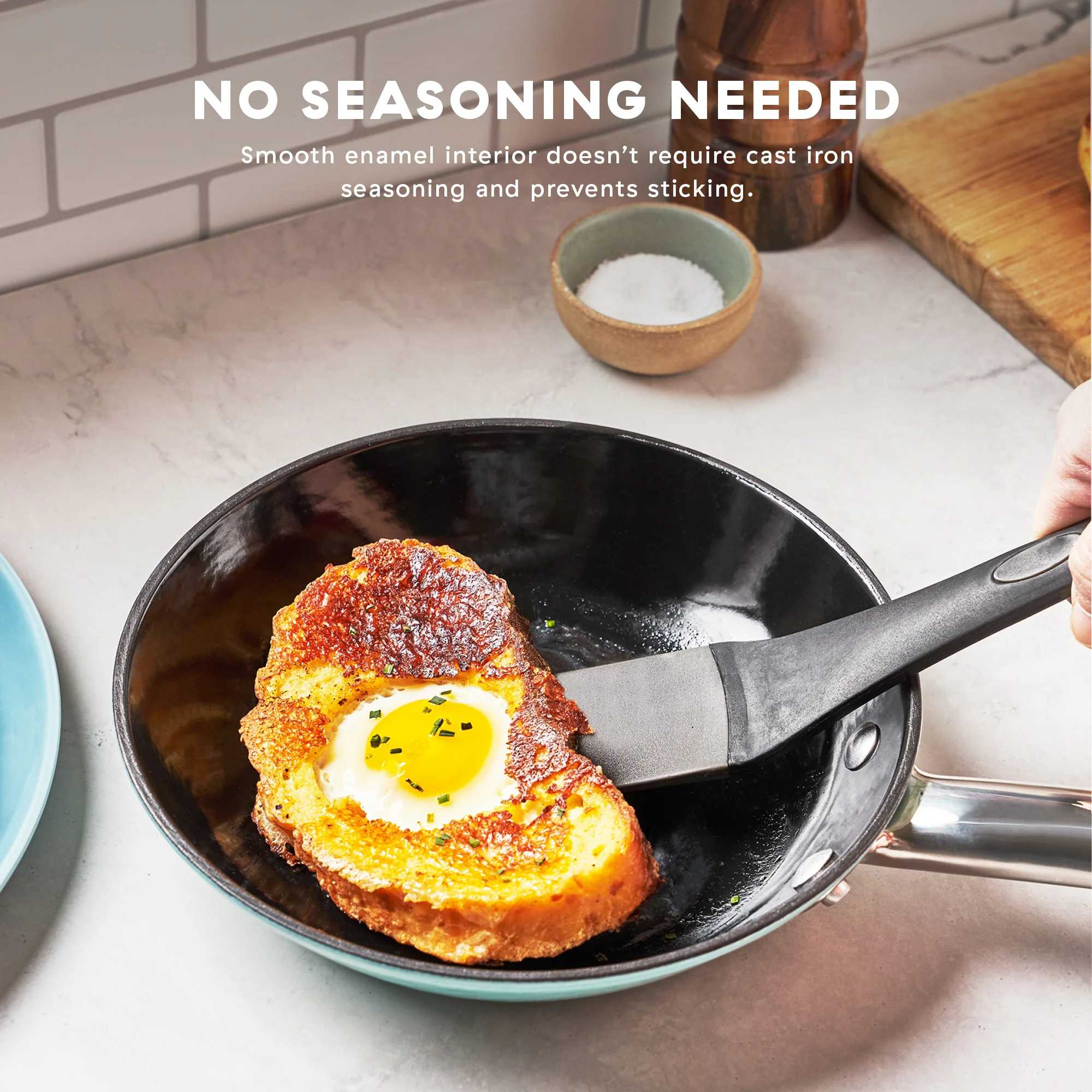 Delish by Dash 8" Lightweight Cast Iron Skillet - Image 3