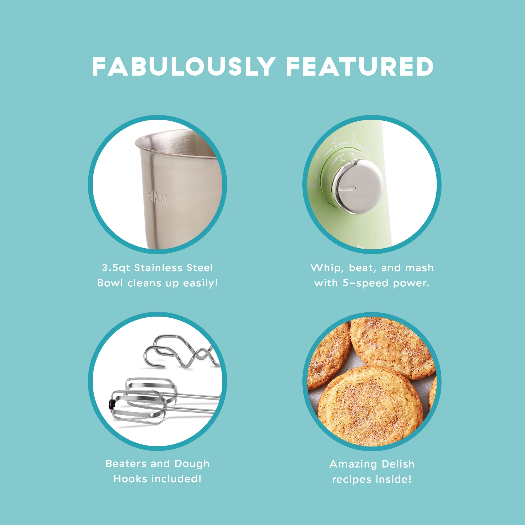 Delish by Dash Stand Mixer - Image 17