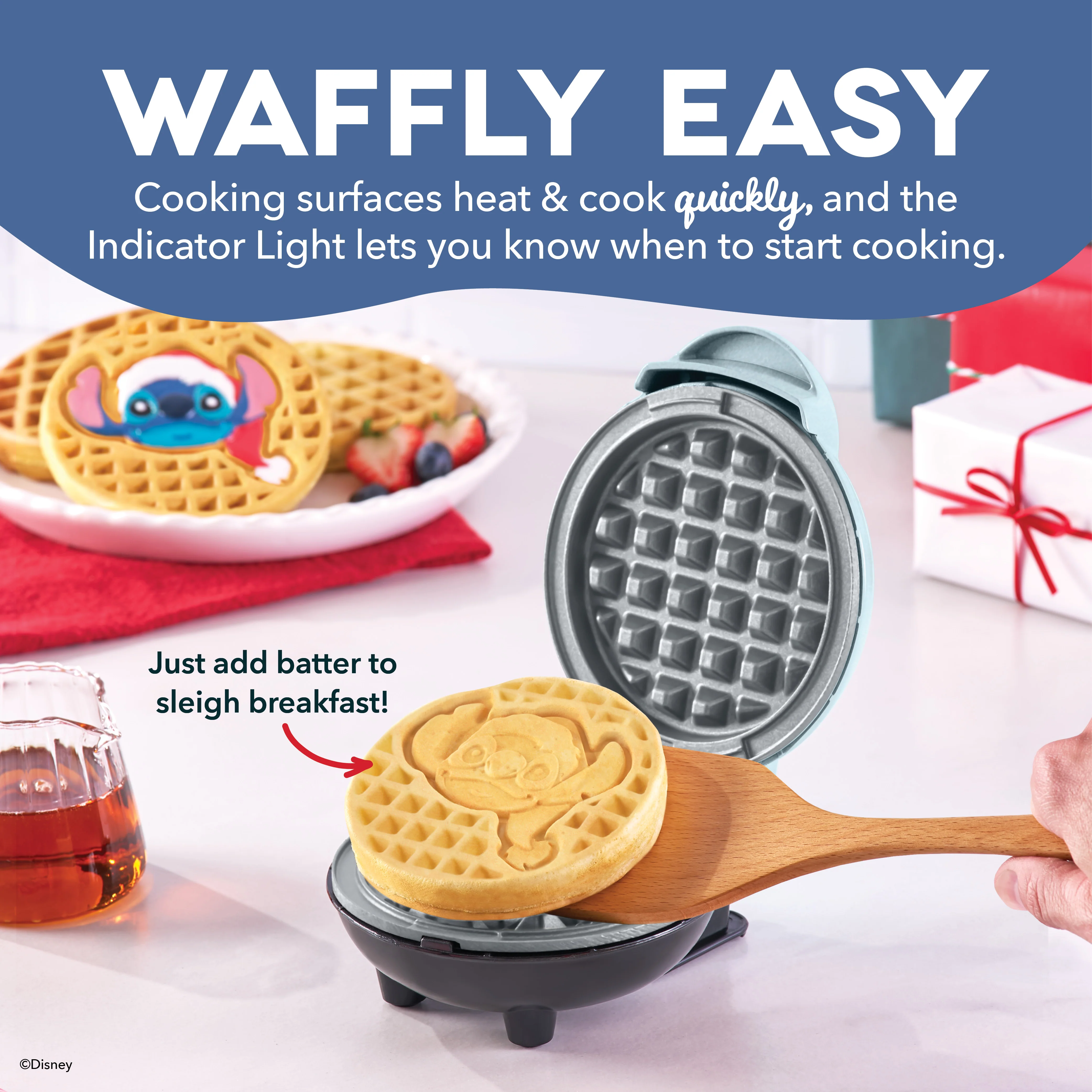 Stitch Santa Mini Waffle Maker - Image 4
