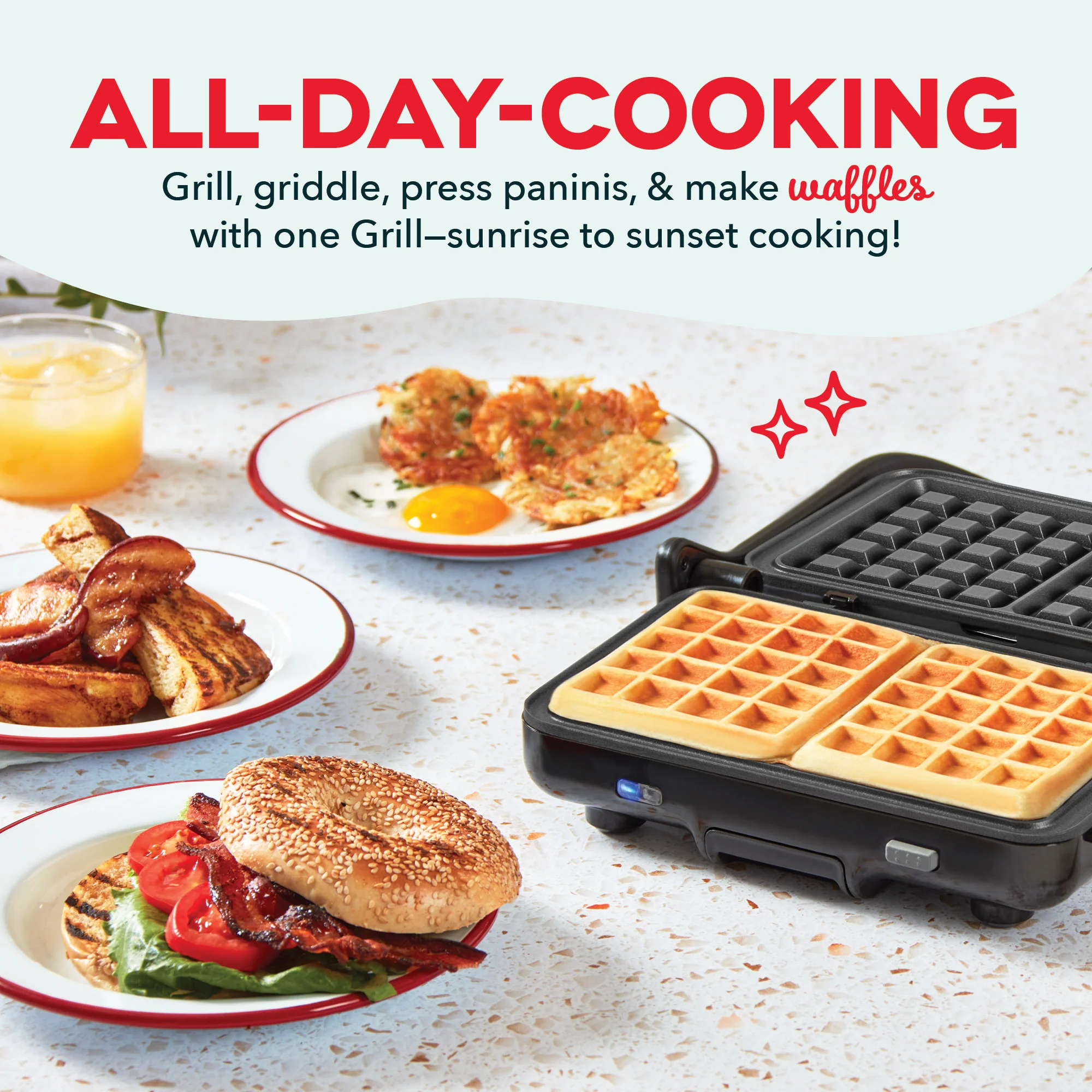 Flex Press Grill System 2pc Plate Pack Waffle - Image 4