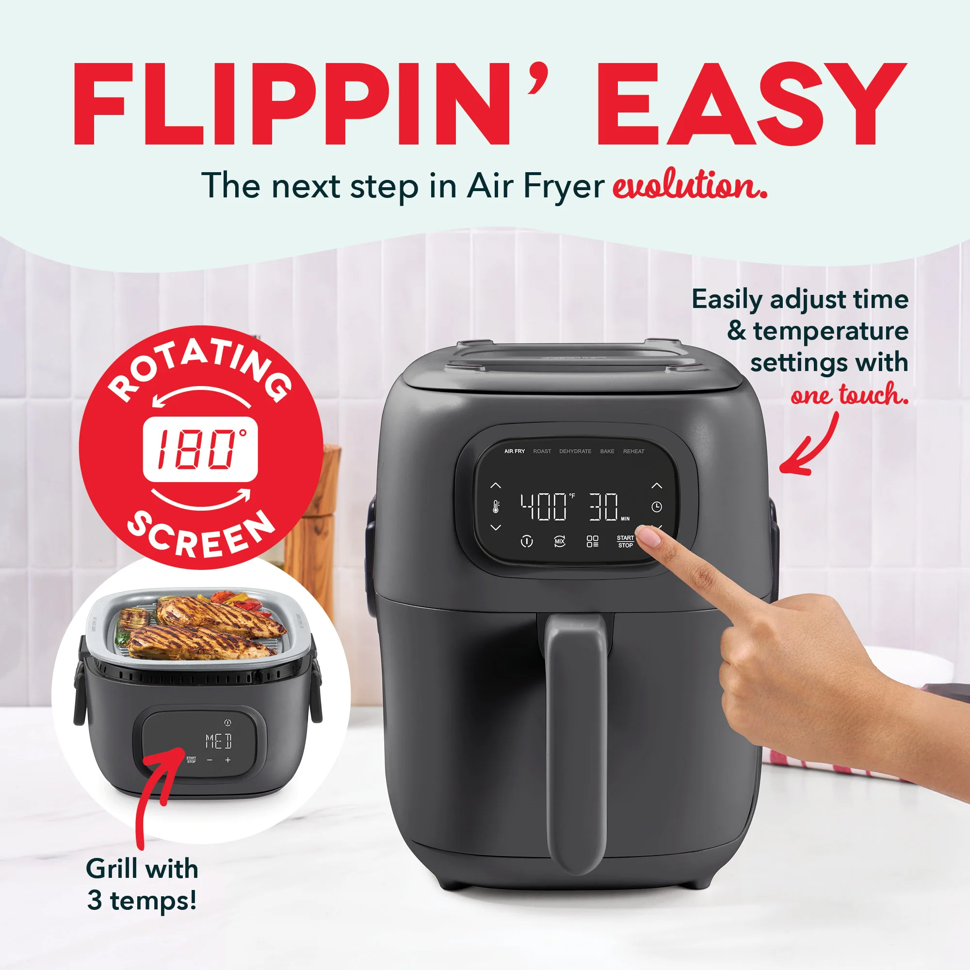 Flip & Fry™ Digital 2-in-1 Grill + Air Fryer - Image 11