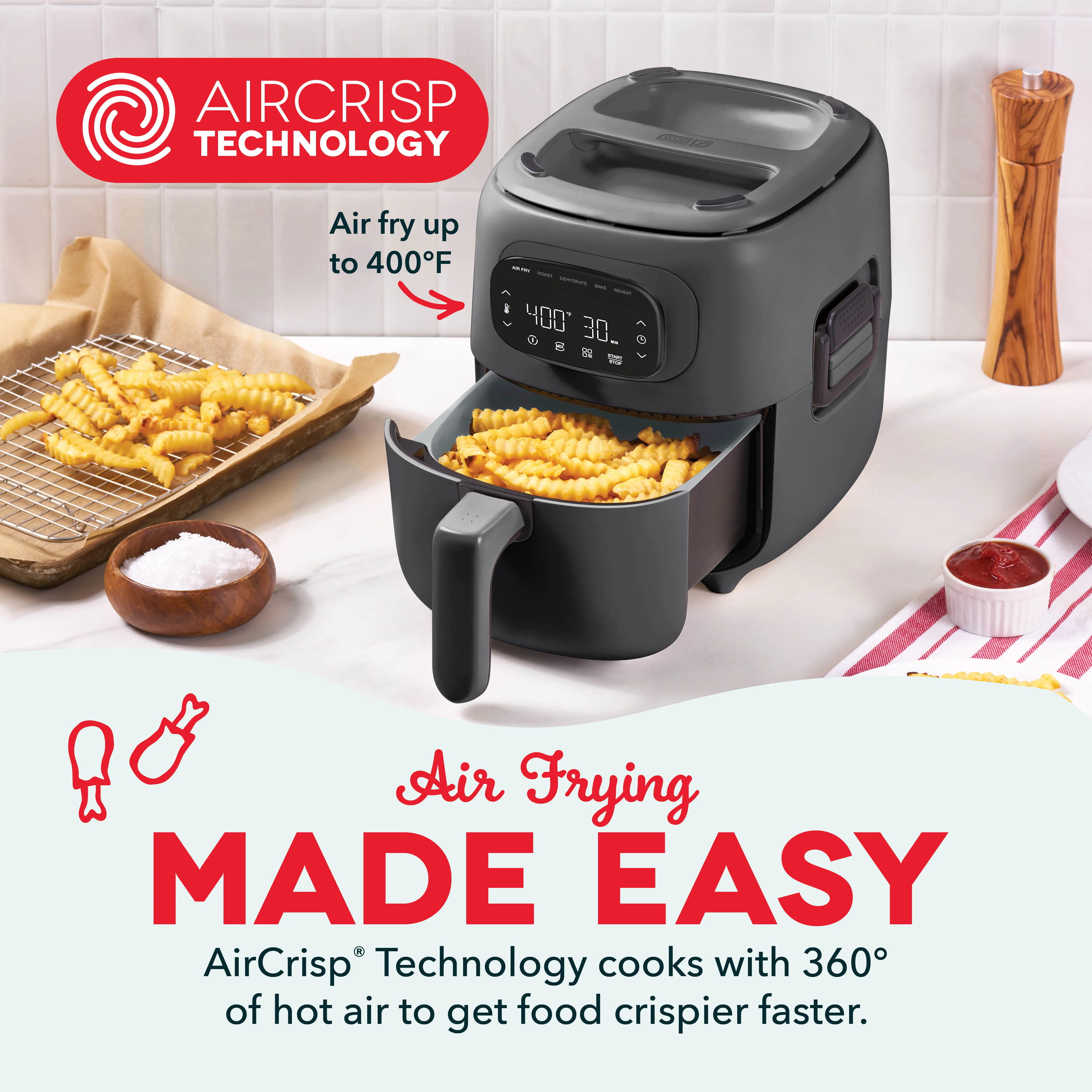 Flip & Fry™ Digital 2-in-1 Grill + Air Fryer - Image 5
