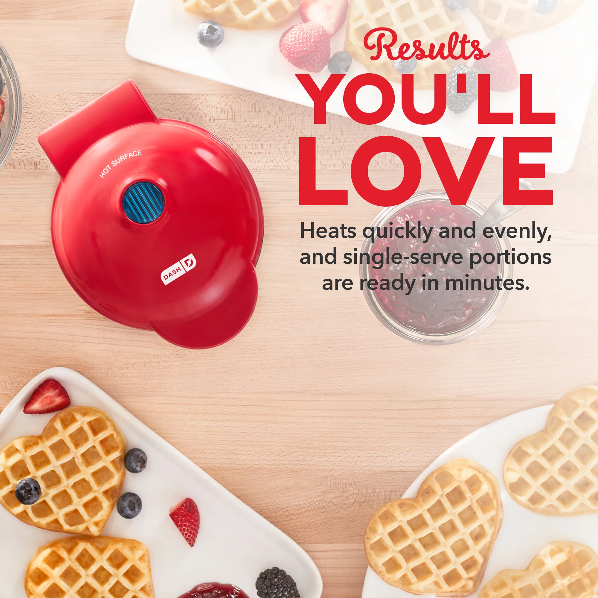 Heart Mini Waffle Maker - Image 4