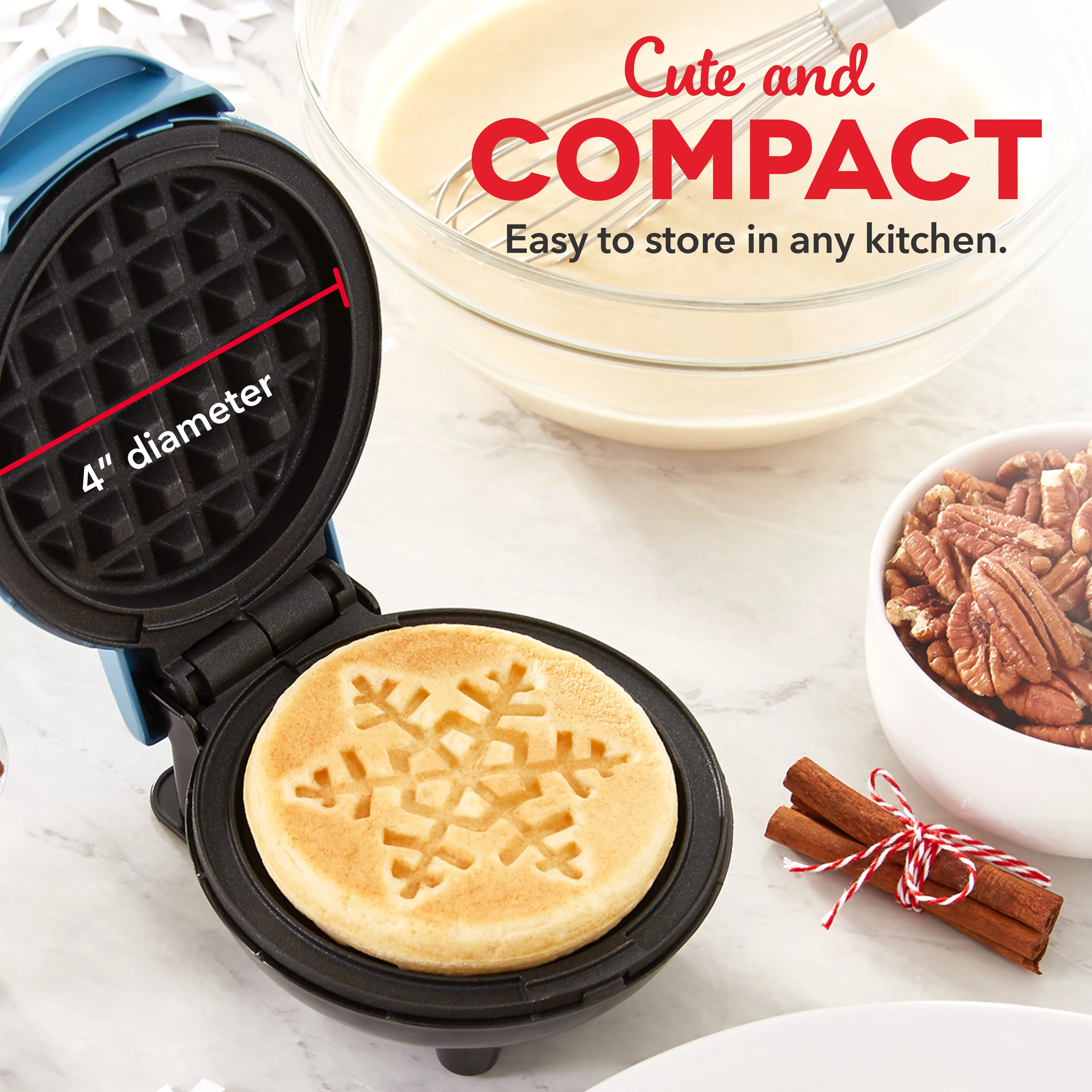 Holiday Mini Waffle Maker 2-Pack - Image 5