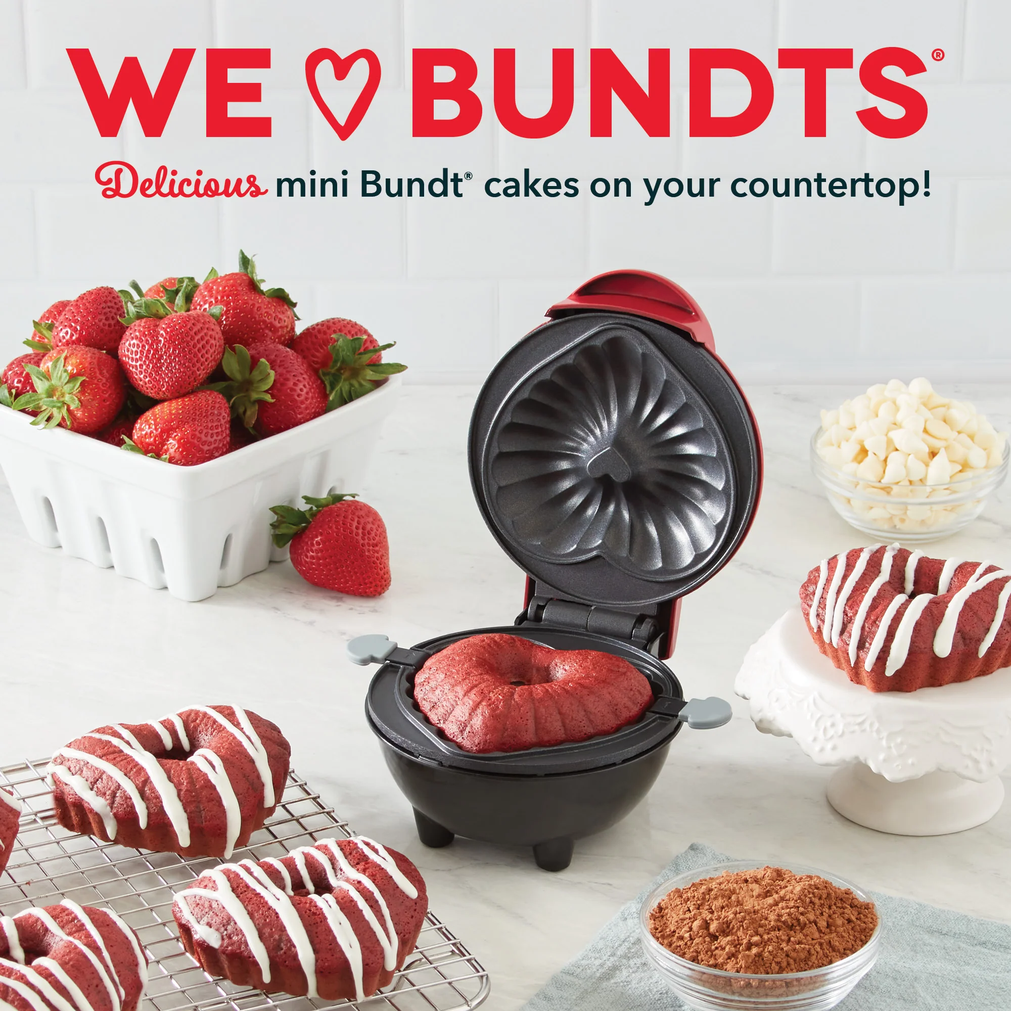 Mini Heart Bundt® Cake Maker - Image 2