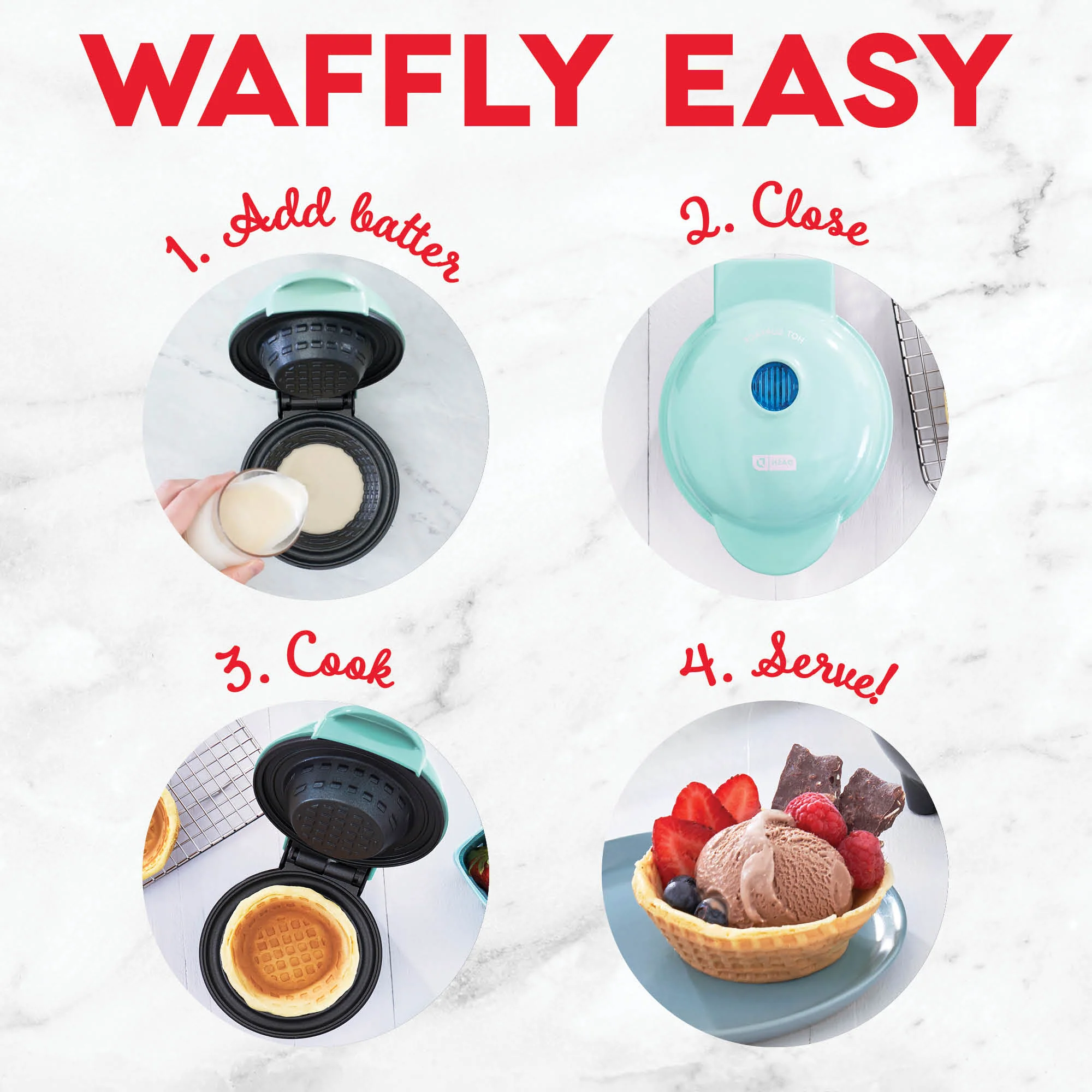 Mini Waffle Bowl Maker - Image 3