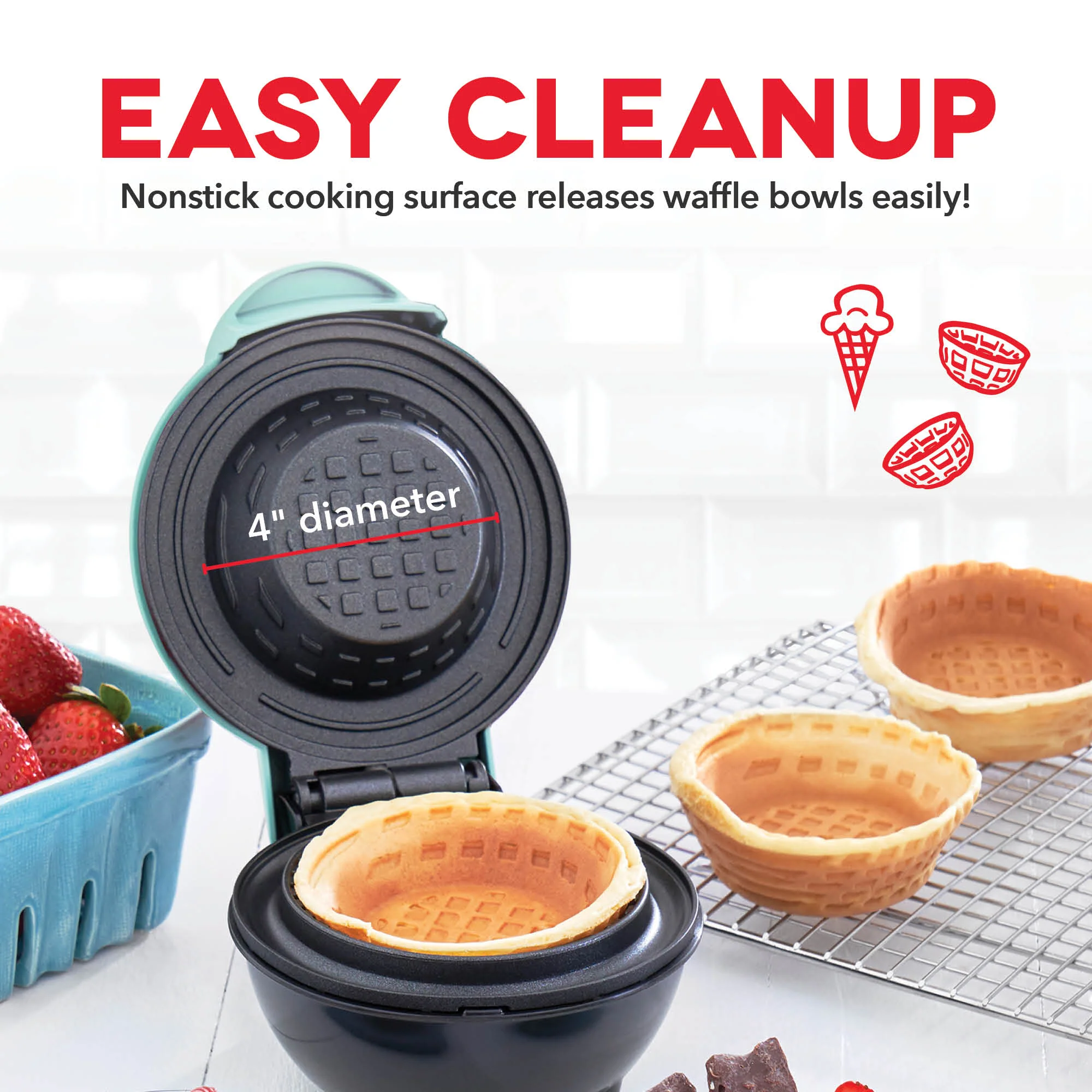 Mini Waffle Bowl Maker - Image 5
