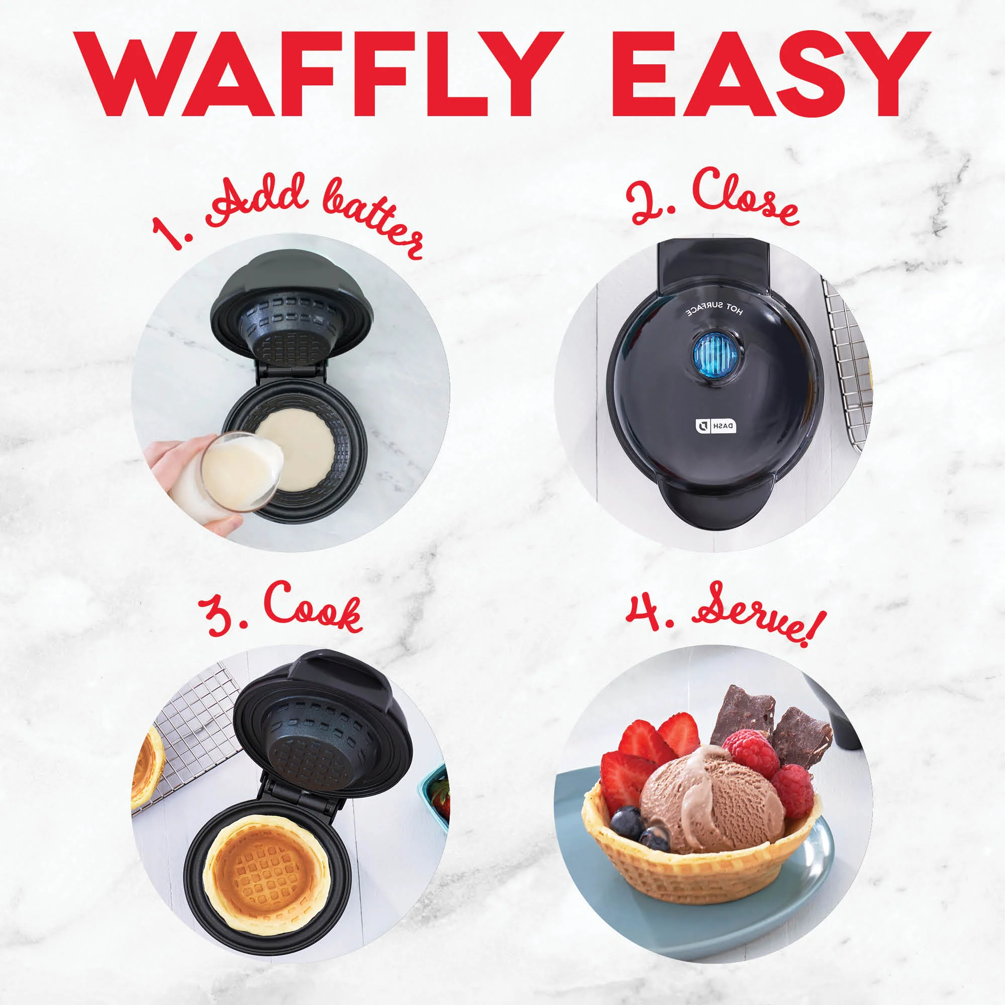 Mini Waffle Bowl Maker - Image 8