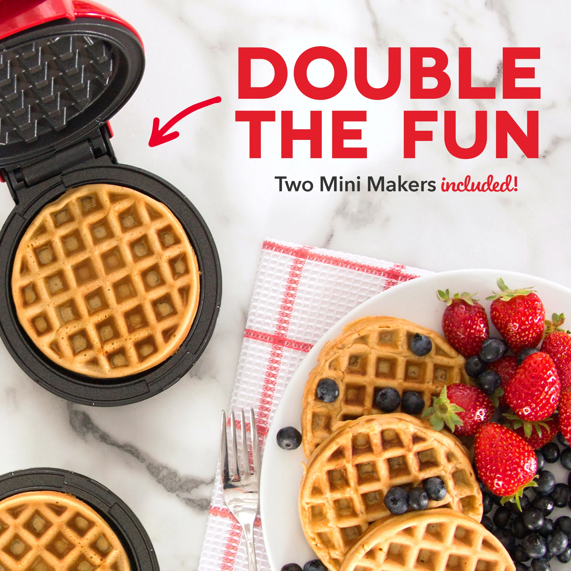 Mini Waffle Maker 2-Packs - Image 8