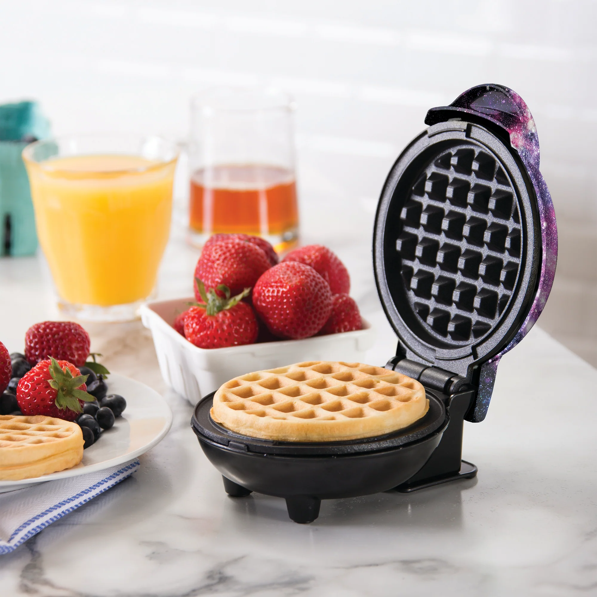 Mini Waffle Maker with Galaxy Print - Image 2