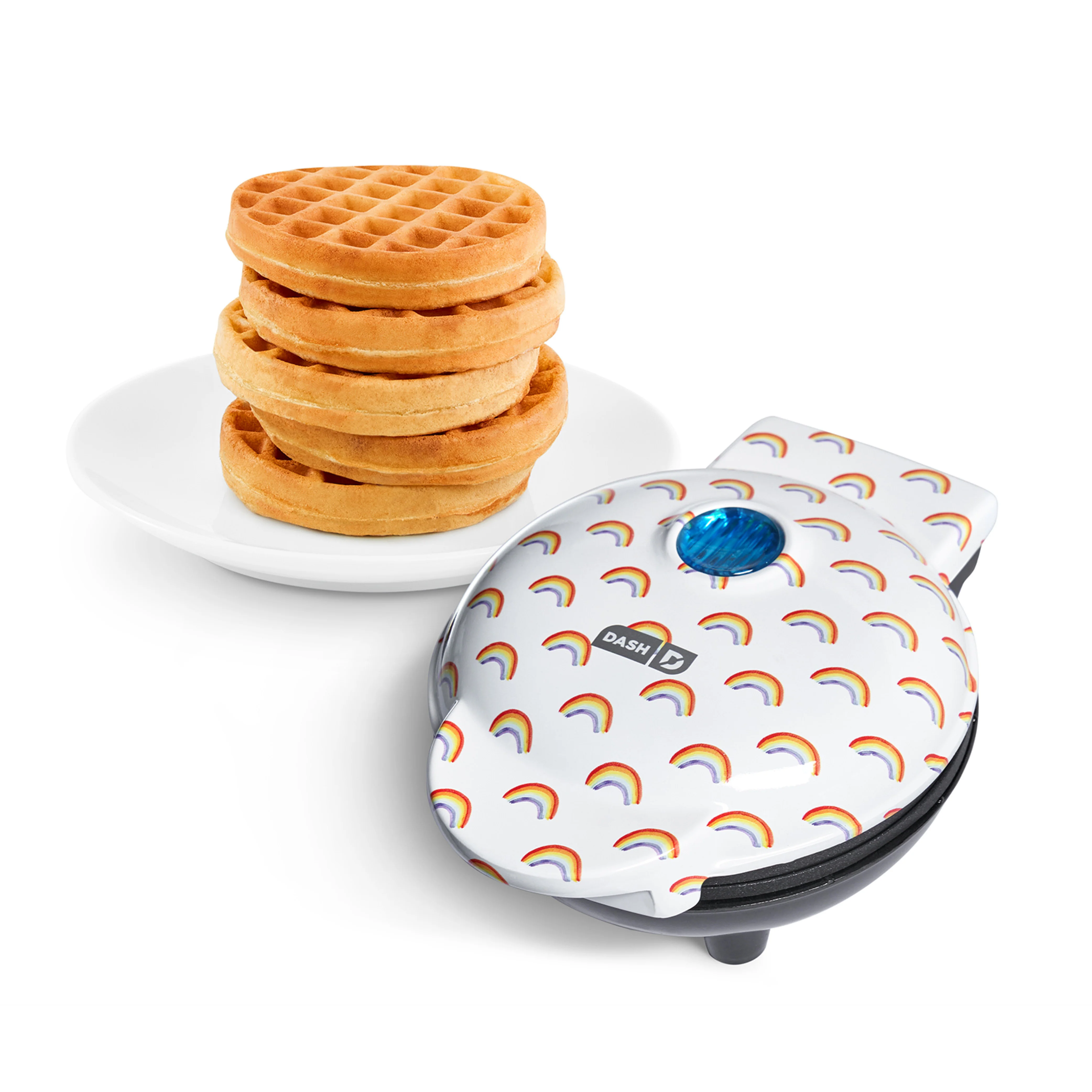 Mini Waffle Maker with Rainbow Print - Image 2
