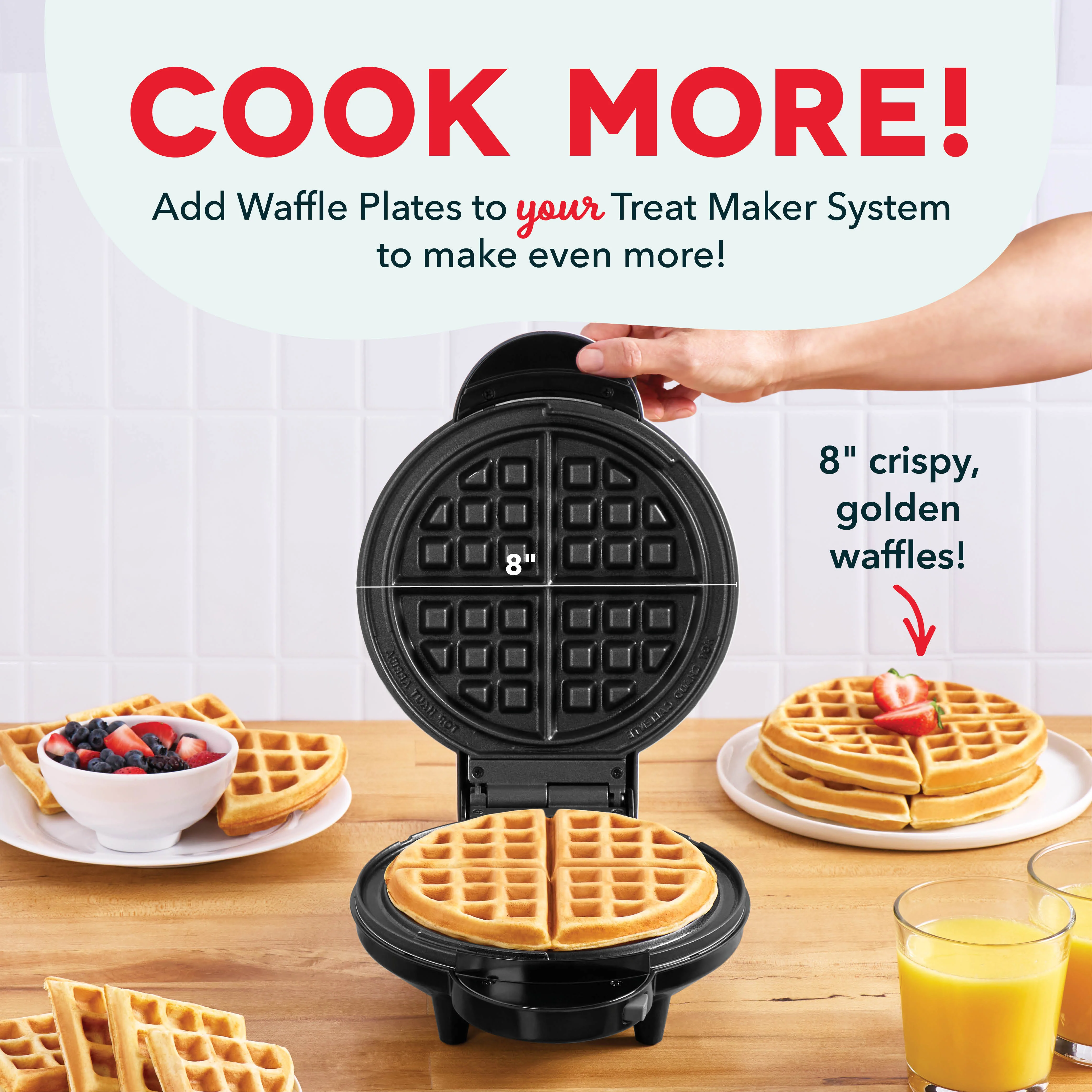 MultiMaker® Treat Maker 2pc Plate Pack Waffle - Image 3