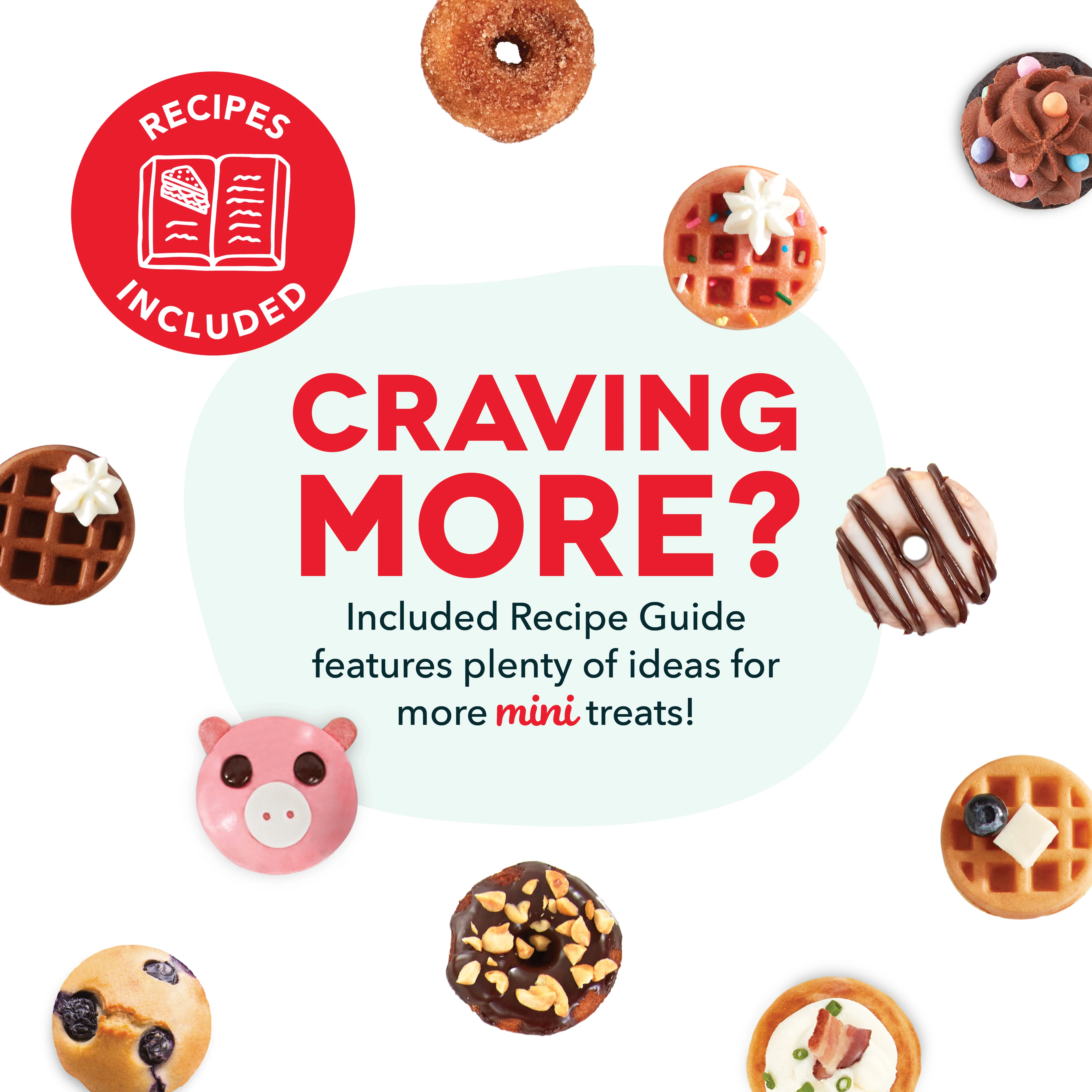 MultiMaker® Treat Maker System: Waffle Bite, Mini Donut, Mini Cupcake - Image 6