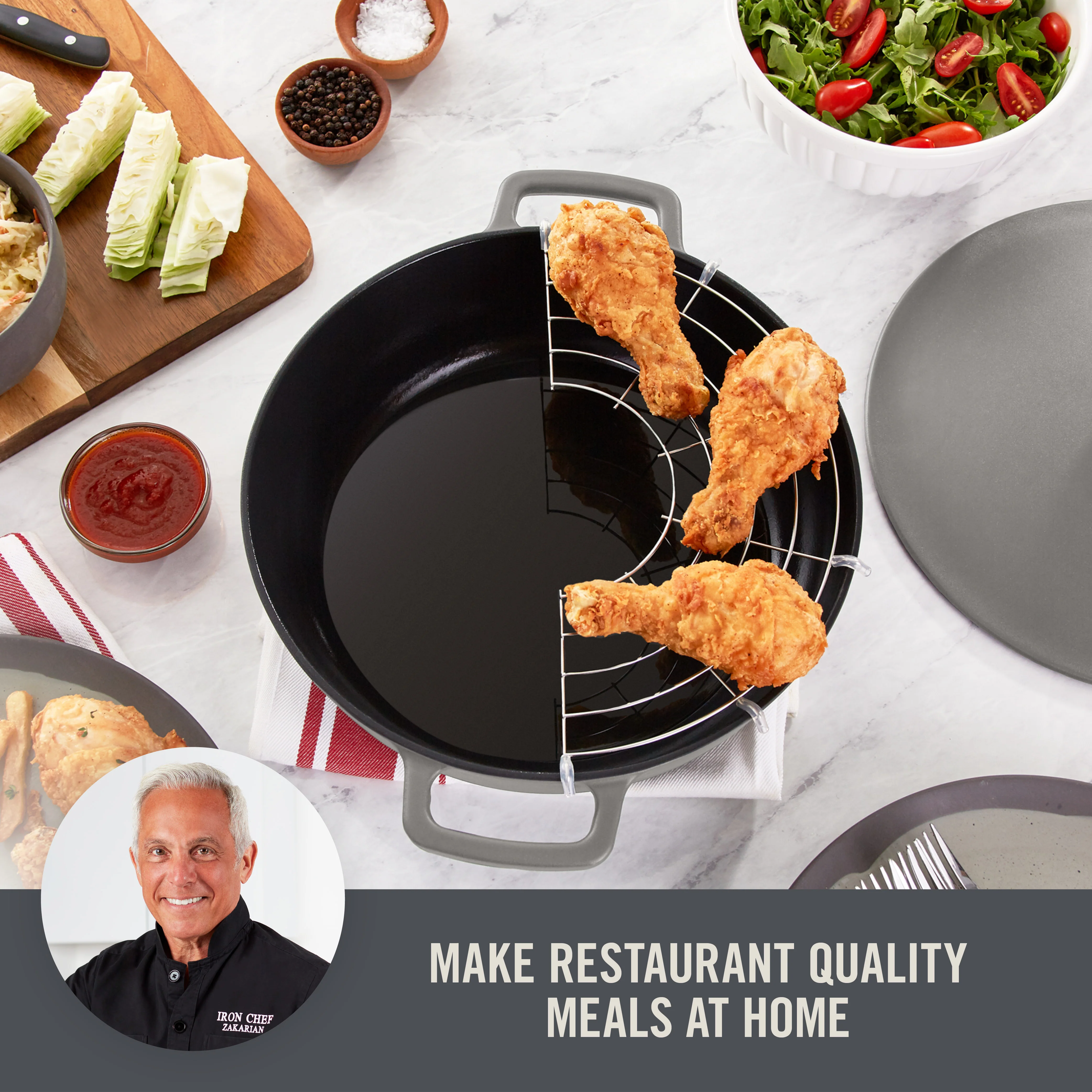 4.5 Qt. Nonstick Cast Iron Braiser - Image 6