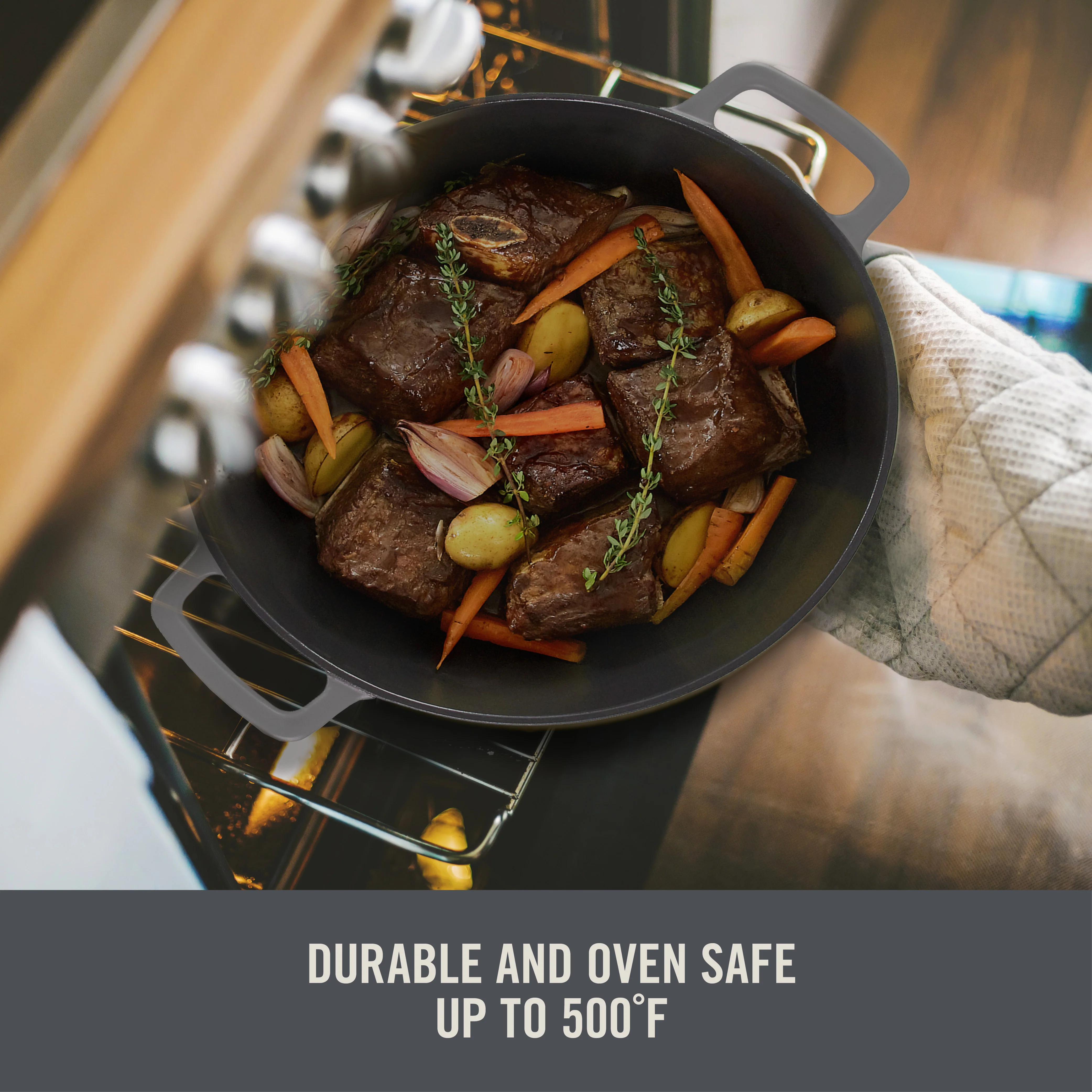 4.5 Qt. Nonstick Cast Iron Braiser - Image 8