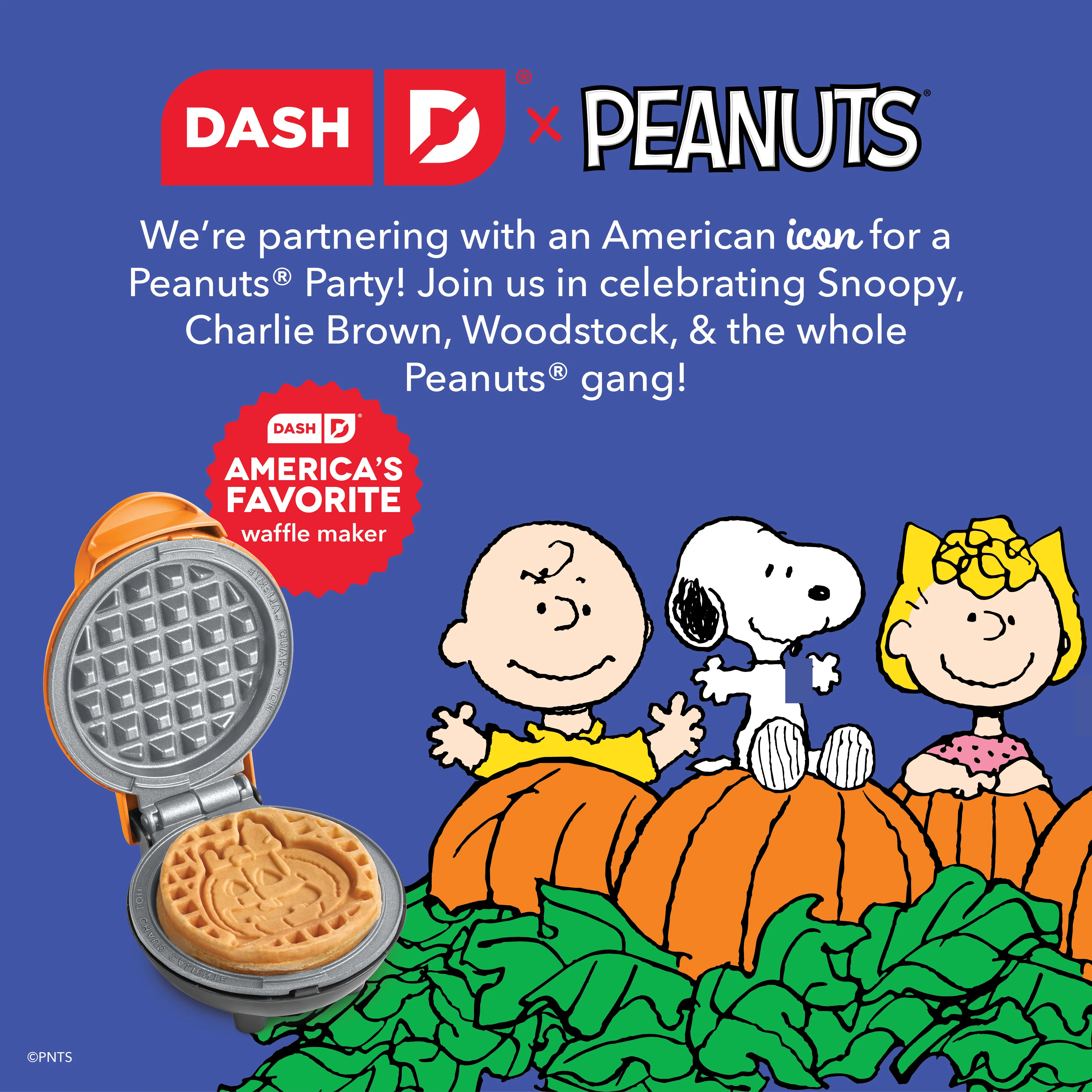 Peanuts® x Dash Snoopy Jack-o-Lantern Mini Waffle Maker   - Image 2