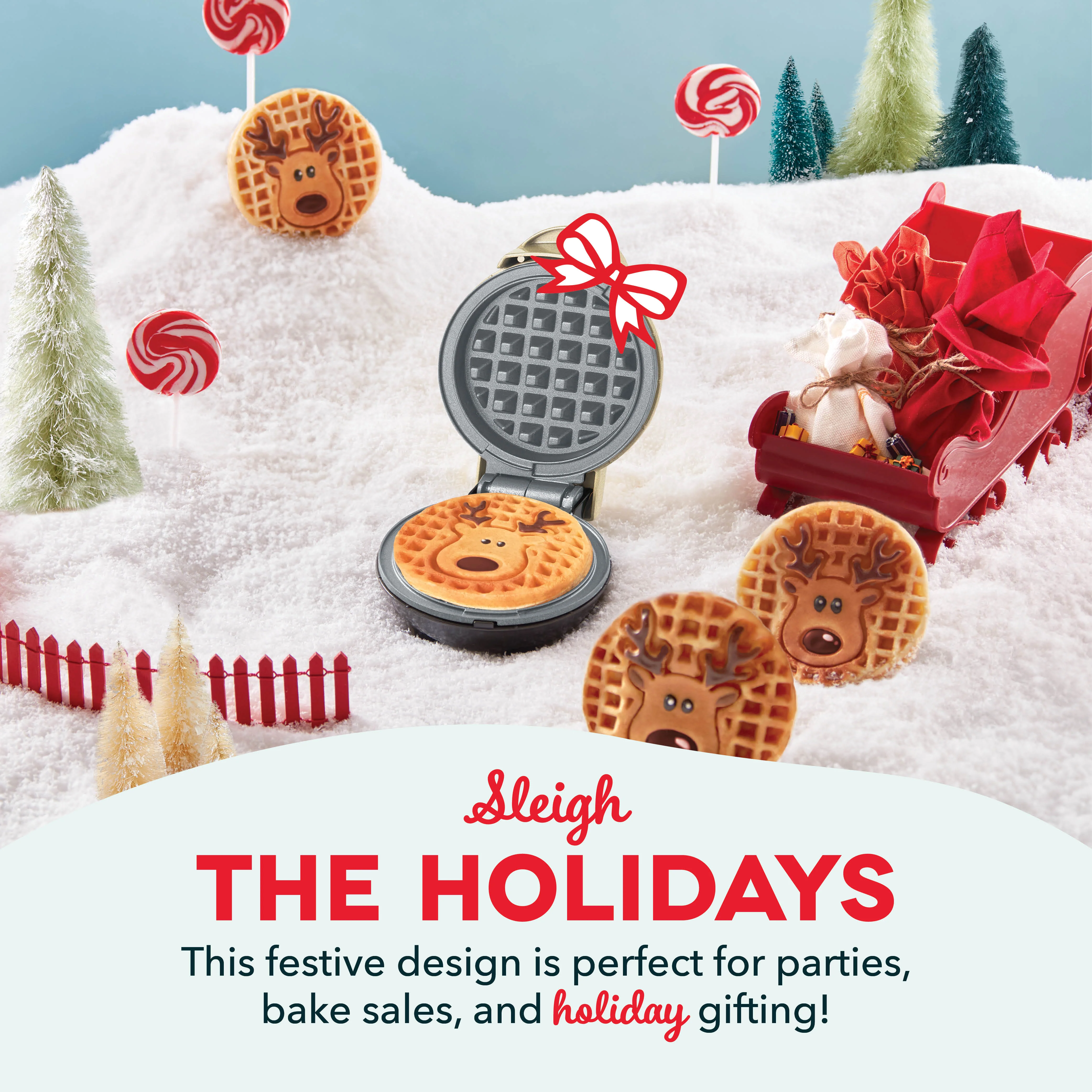 Reindeer Mini Waffle Maker - Image 3