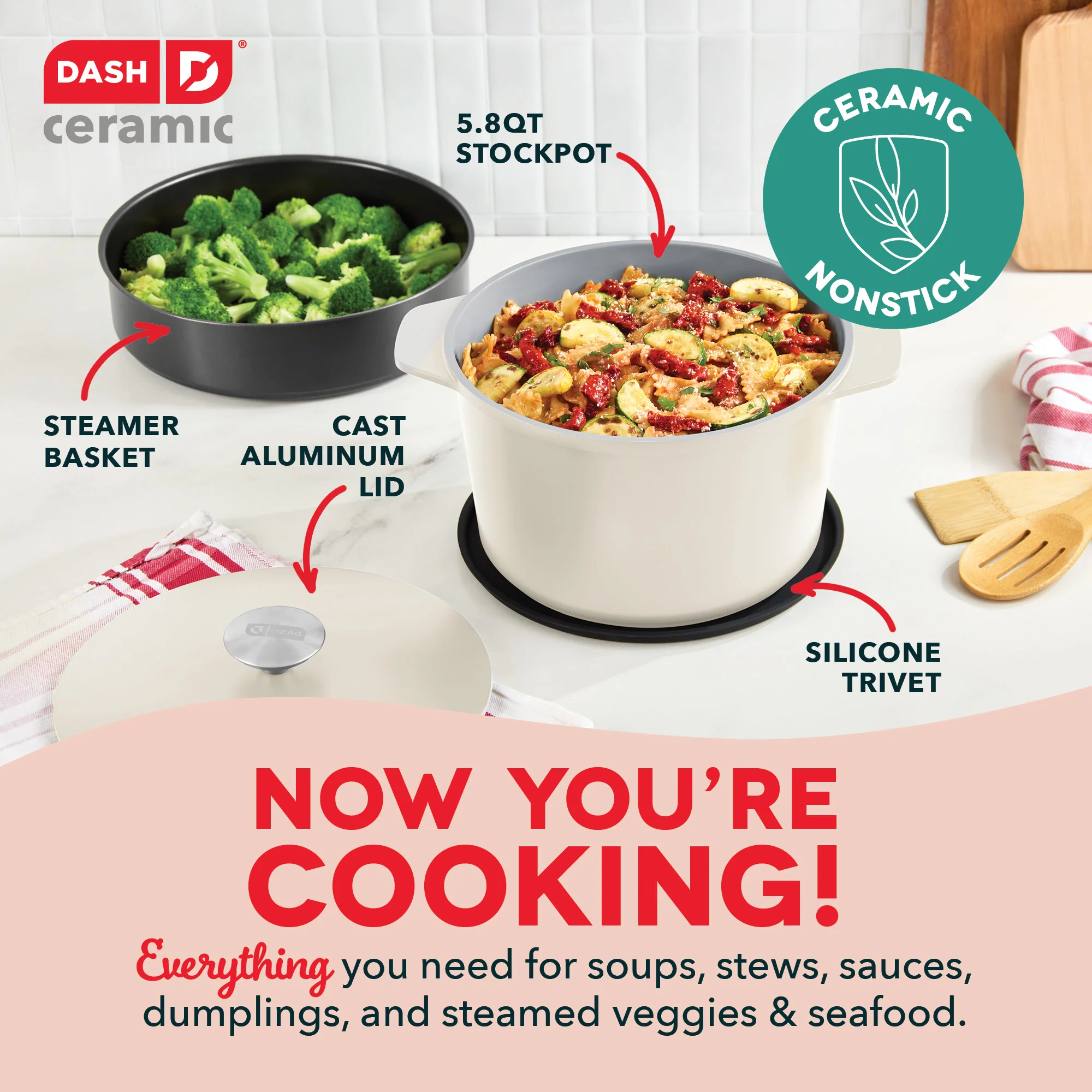 SmartStore™ 5.8qt MultiPot + Steamer Set - Image 8