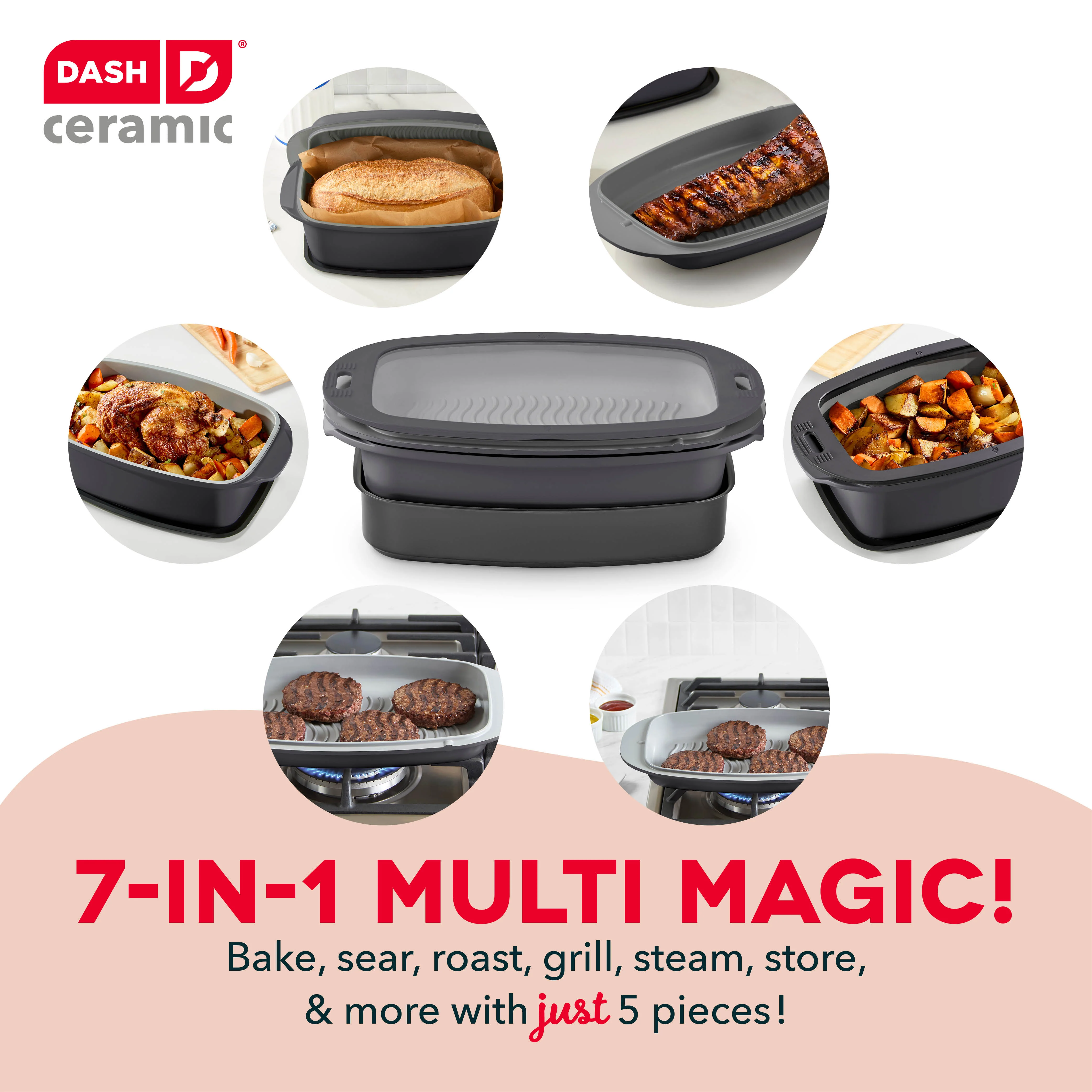SmartStore™ 7-in-1 Multipurpose Cookware + Steamer Set - Image 8