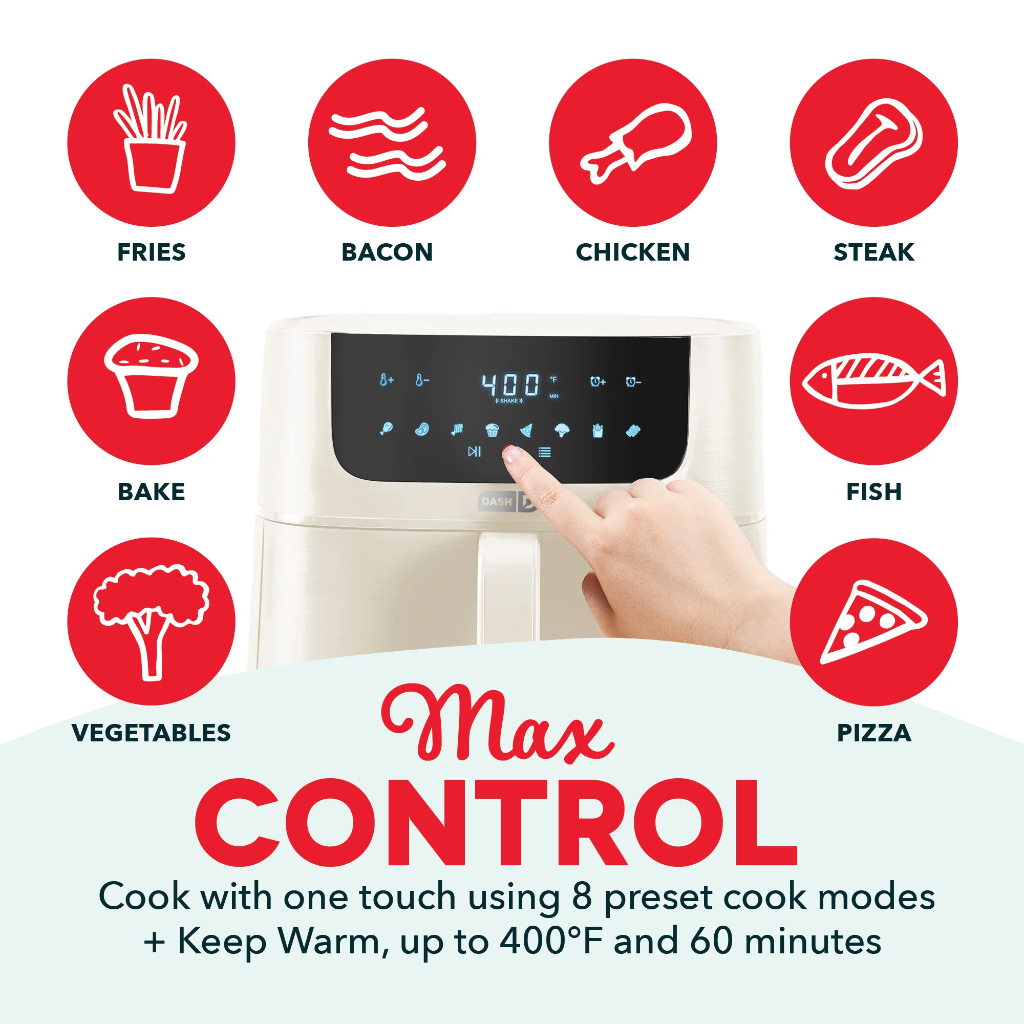 Tasti-Crisp™ 8QT Max Pro Ceramic Air Fryer - Image 3