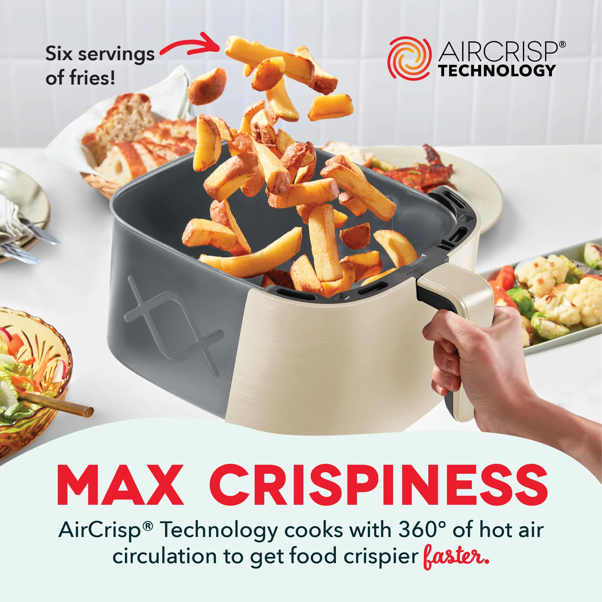 Tasti-Crisp™ 8QT Max Pro Ceramic Air Fryer - Image 4