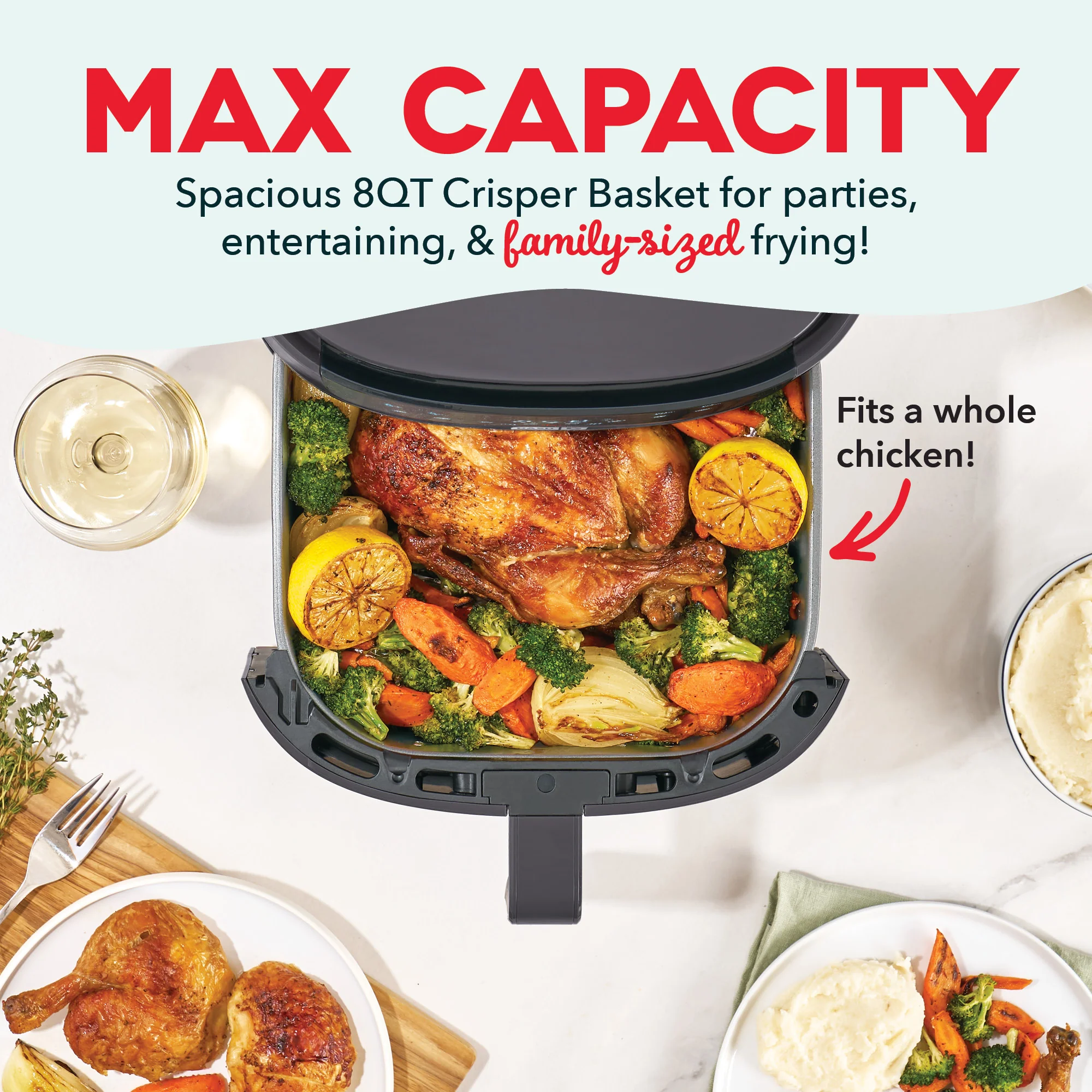 Tasti-Crisp™ 8QT Max Pro Ceramic Air Fryer - Image 8