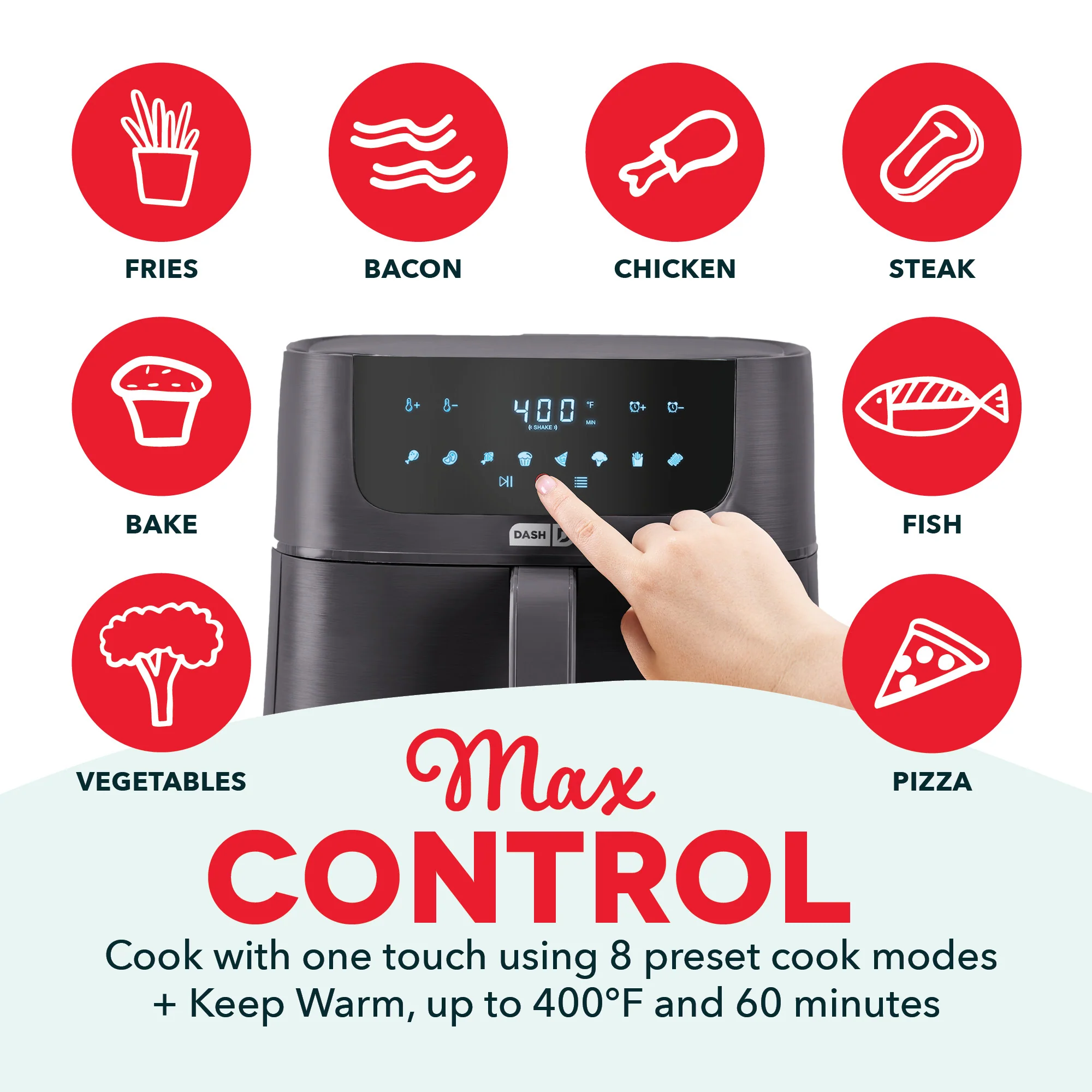 Tasti-Crisp™ 8QT Max Pro Ceramic Air Fryer - Image 9