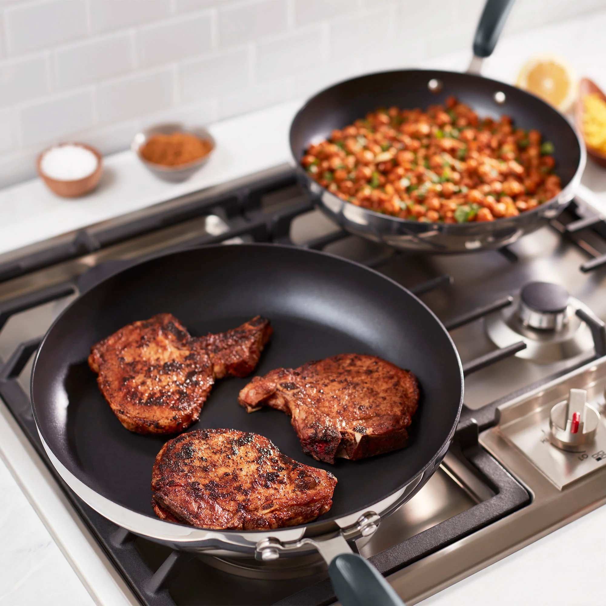 TruPro™ 10" and 12" Stainless Steel Fry Pan Set - Image 8
