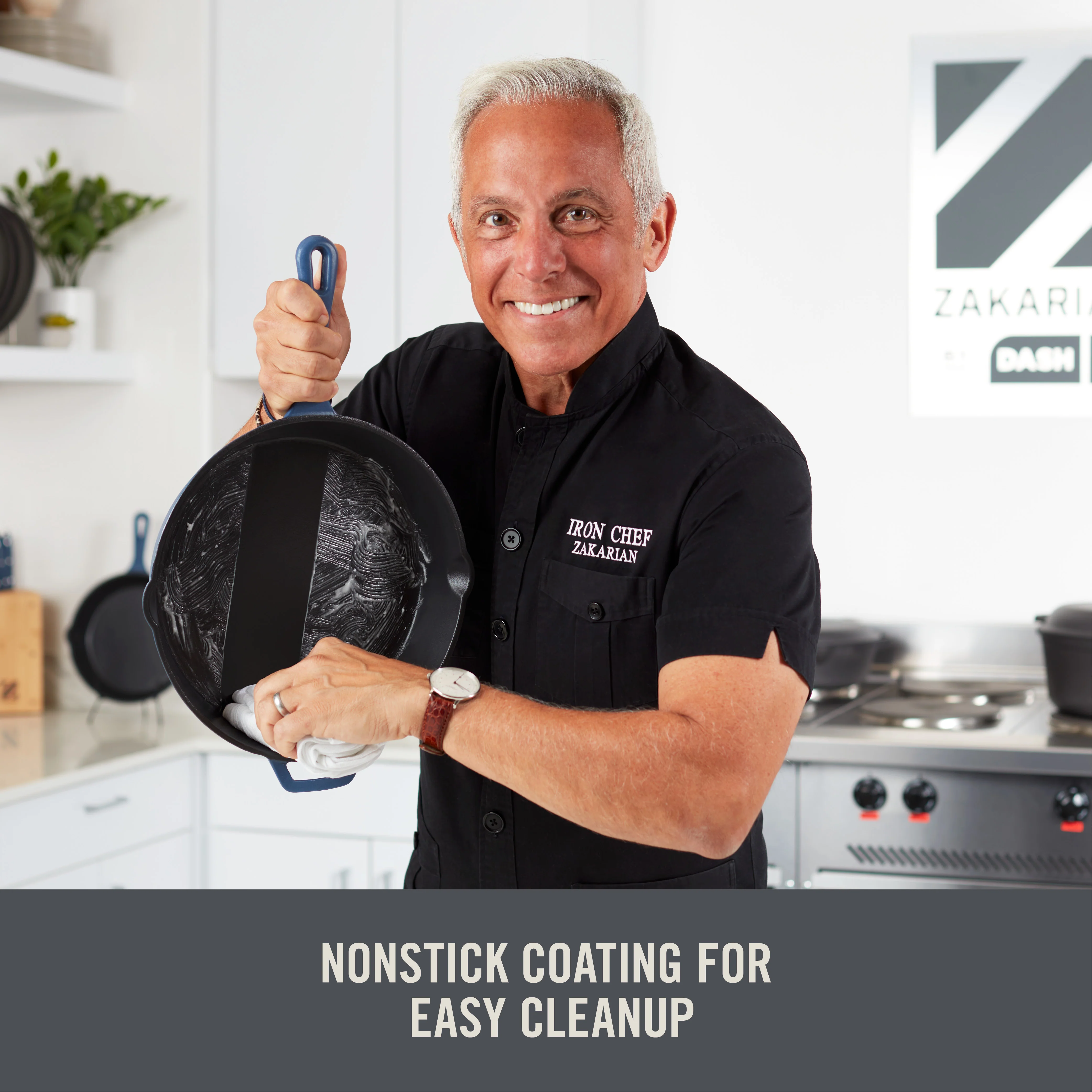 14" Nonstick Cast Iron Wok - Image 5
