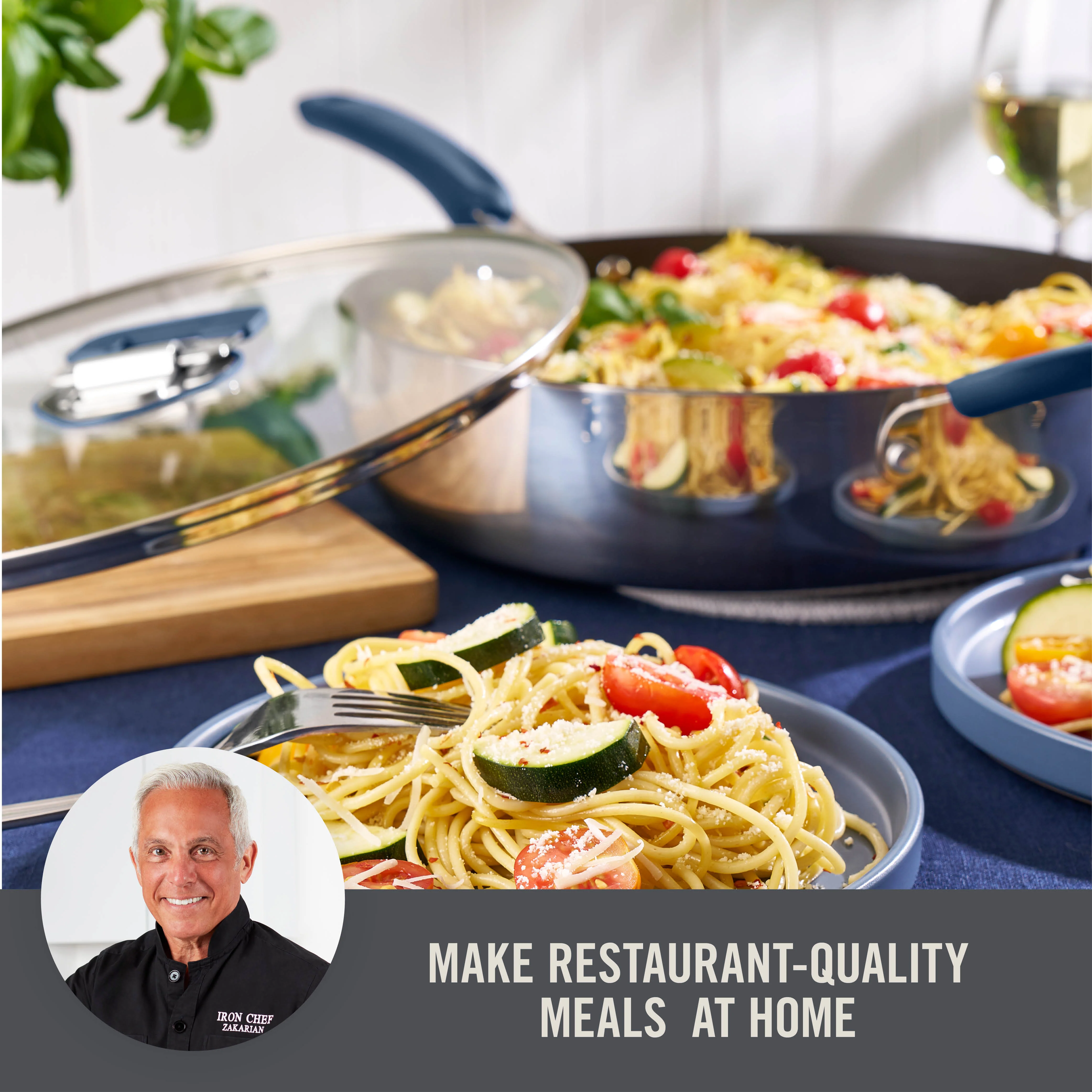 Zakarian by Dash 5qt TruPro Stainless Steel Saute Pan with Lid - Image 2