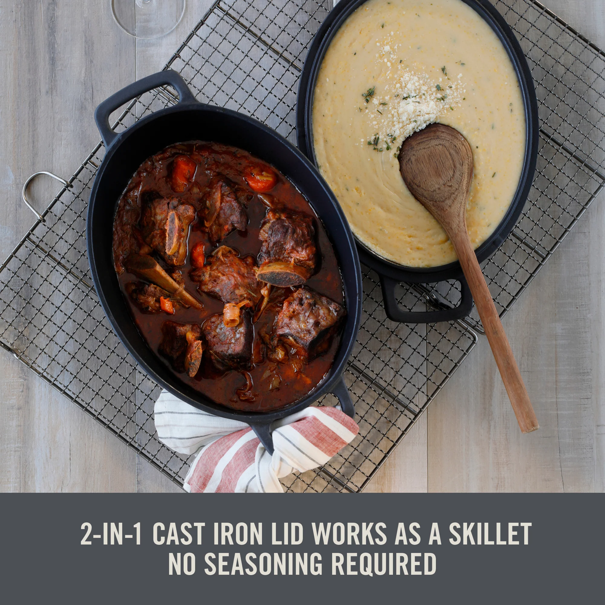 6 Qt. Nonstick Cast Iron Dutch Oven - Image 5