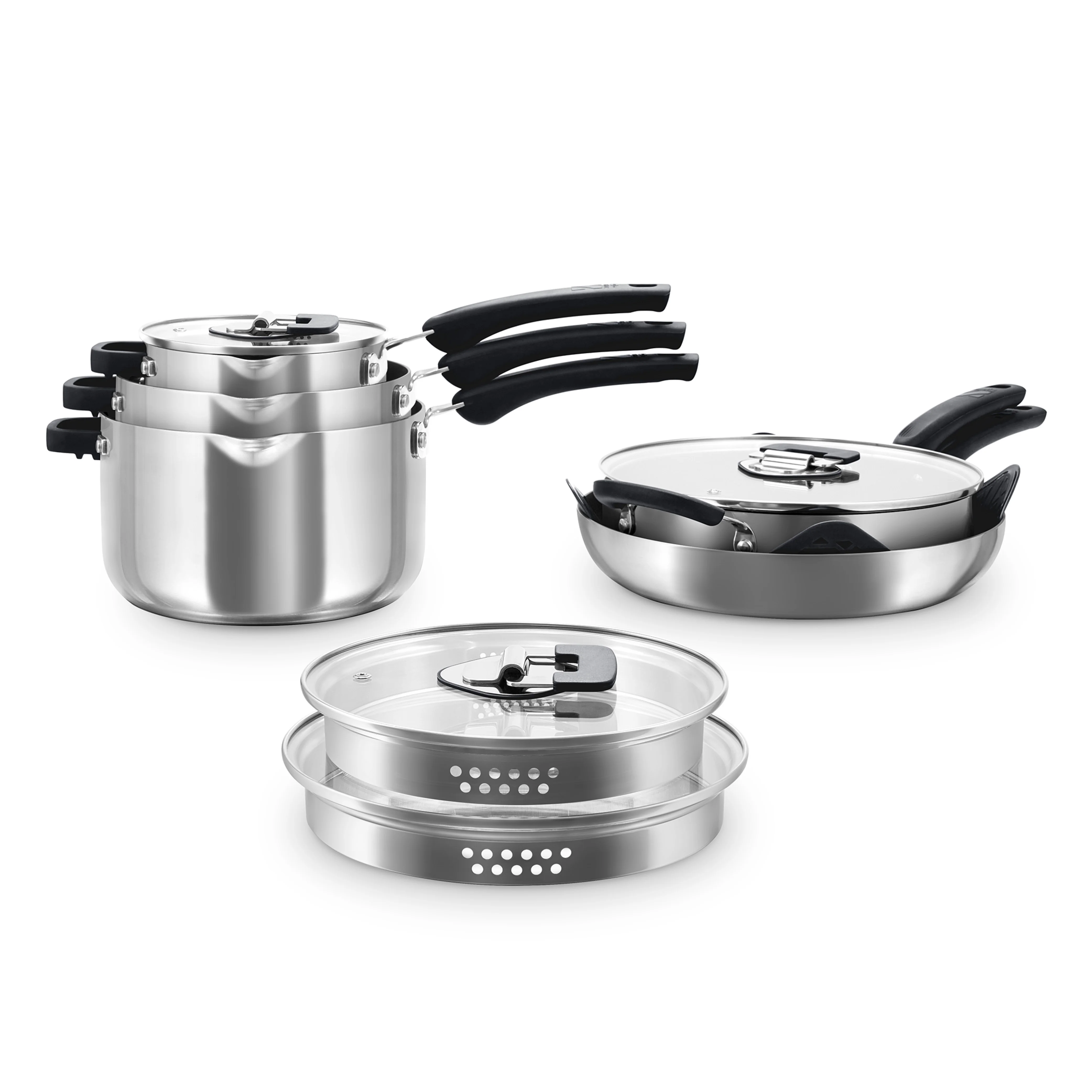 Zakarian by Dash Trupro 10PC Stainless Steel Cookware Set - Image 9